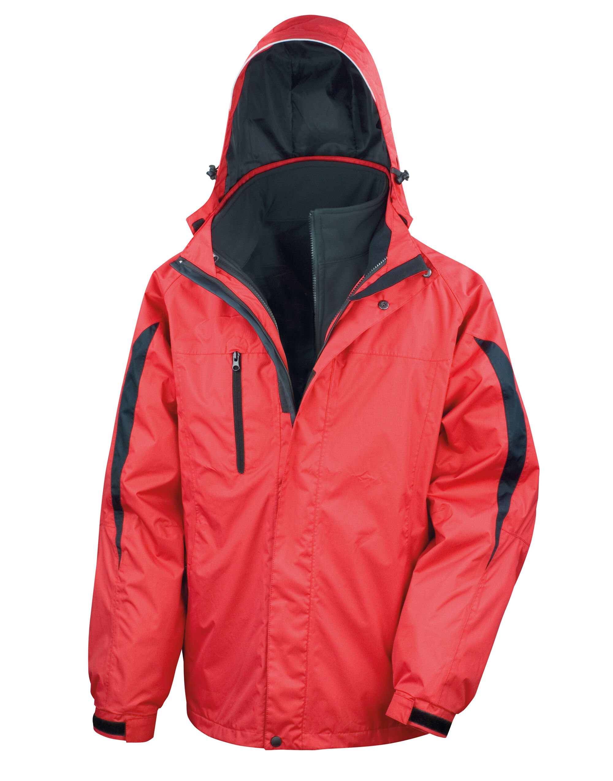 R400M Men’s 3-in-1 Journey Jacket with softshell inner Red/Black