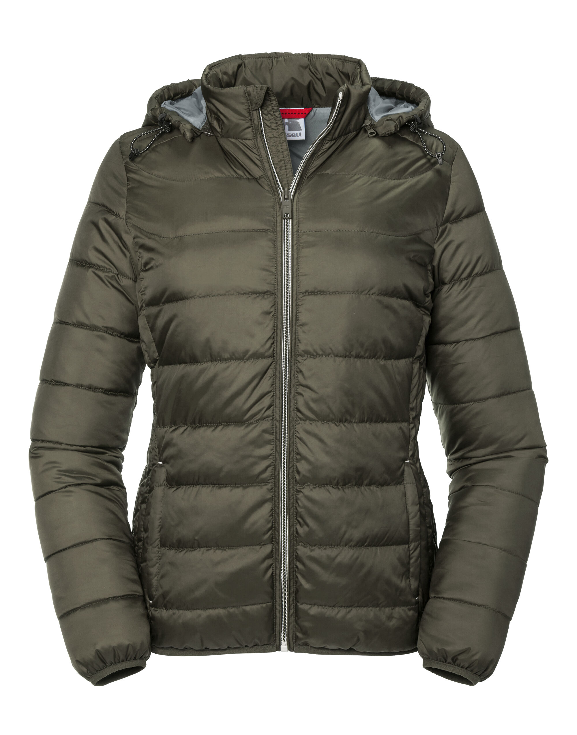 Dark Olive Ladies’ Hooded Nano Jacket Dark Olive Ladies’ Hooded Nano Jacket