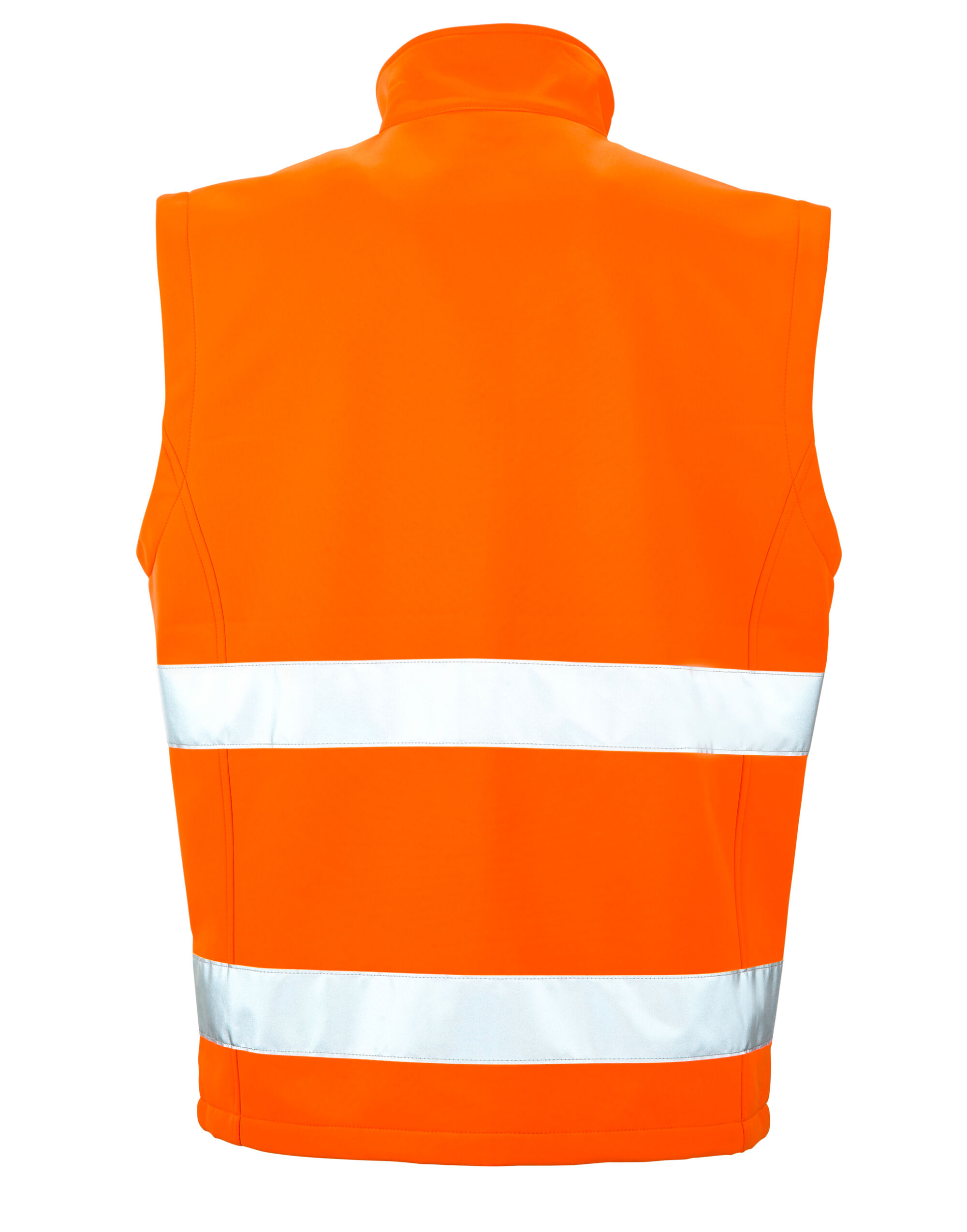 R451X Fluorescent Orange/Black Printable Safety Softshell Gilet
