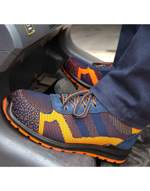 R457X Unisex Hardy Safety Trainer Navy/Orange