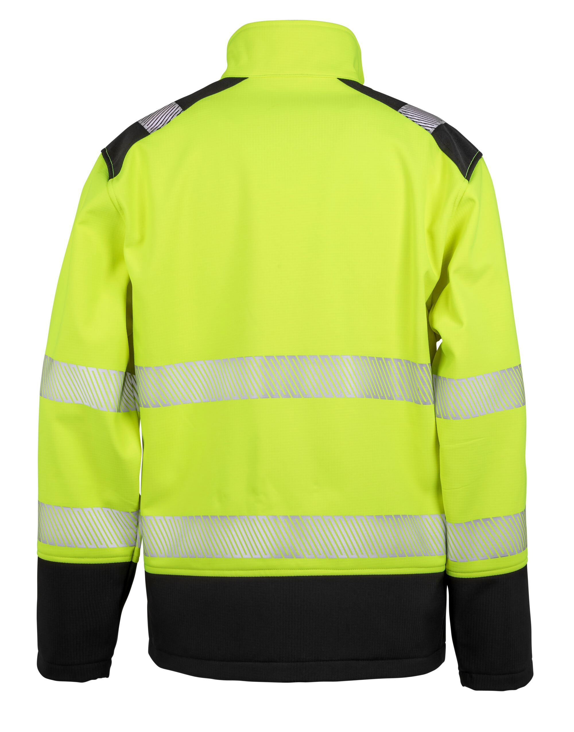 R476X Fluorescent Yellow/Black Printable Ripstop Safety Softshell