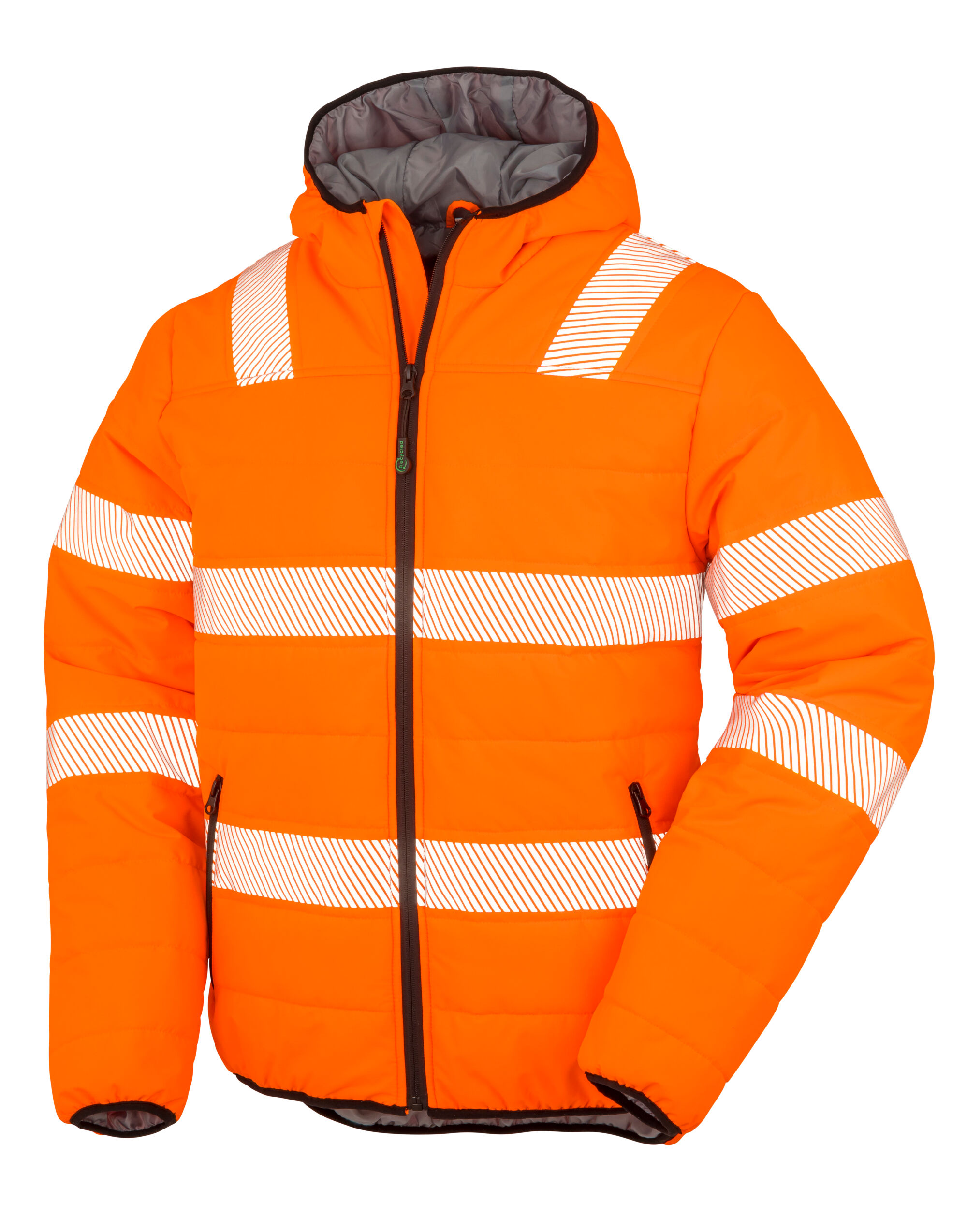 R500X Recycled Ripstop Padded Safety Jacket Fluoresent Orange R500X Recycled Ripstop Padded Safety Jacket Fluoresent Orange