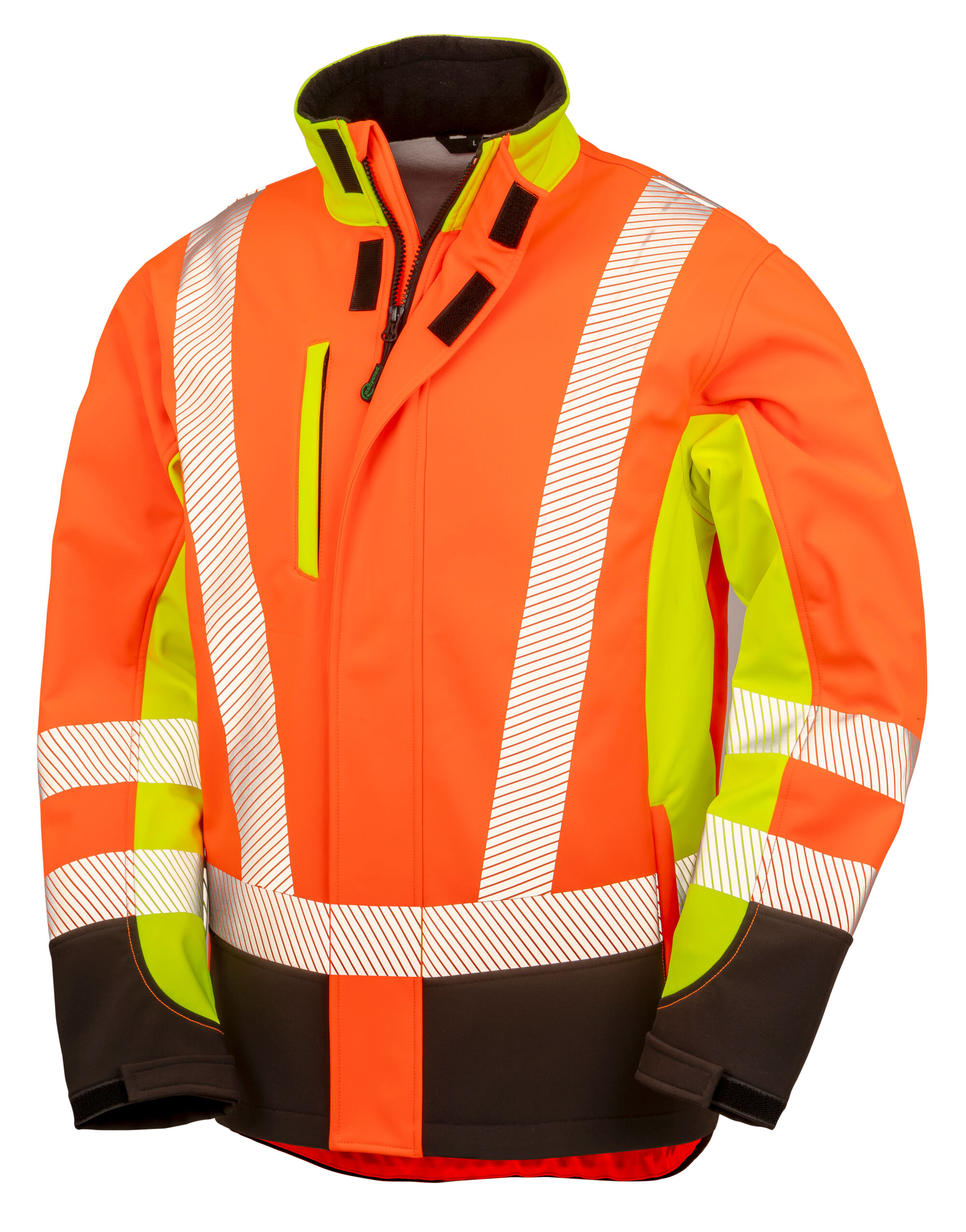R506X 3-layer Printable 3-Tone Safety Softshell Fluor Yellow/Fluor Orange/Black