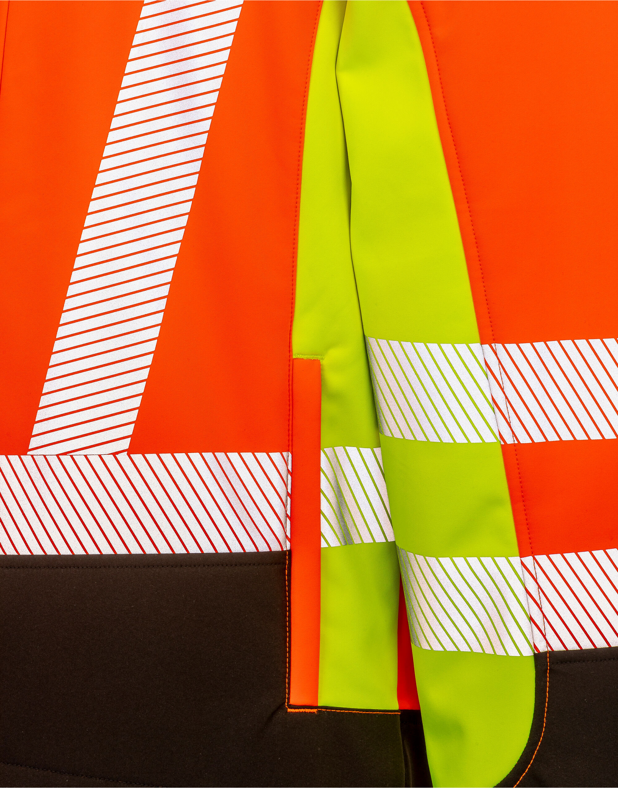 R506X 3-layer Printable 3-Tone Safety Softshell Fluor Yellow/Fluor Orange/Black