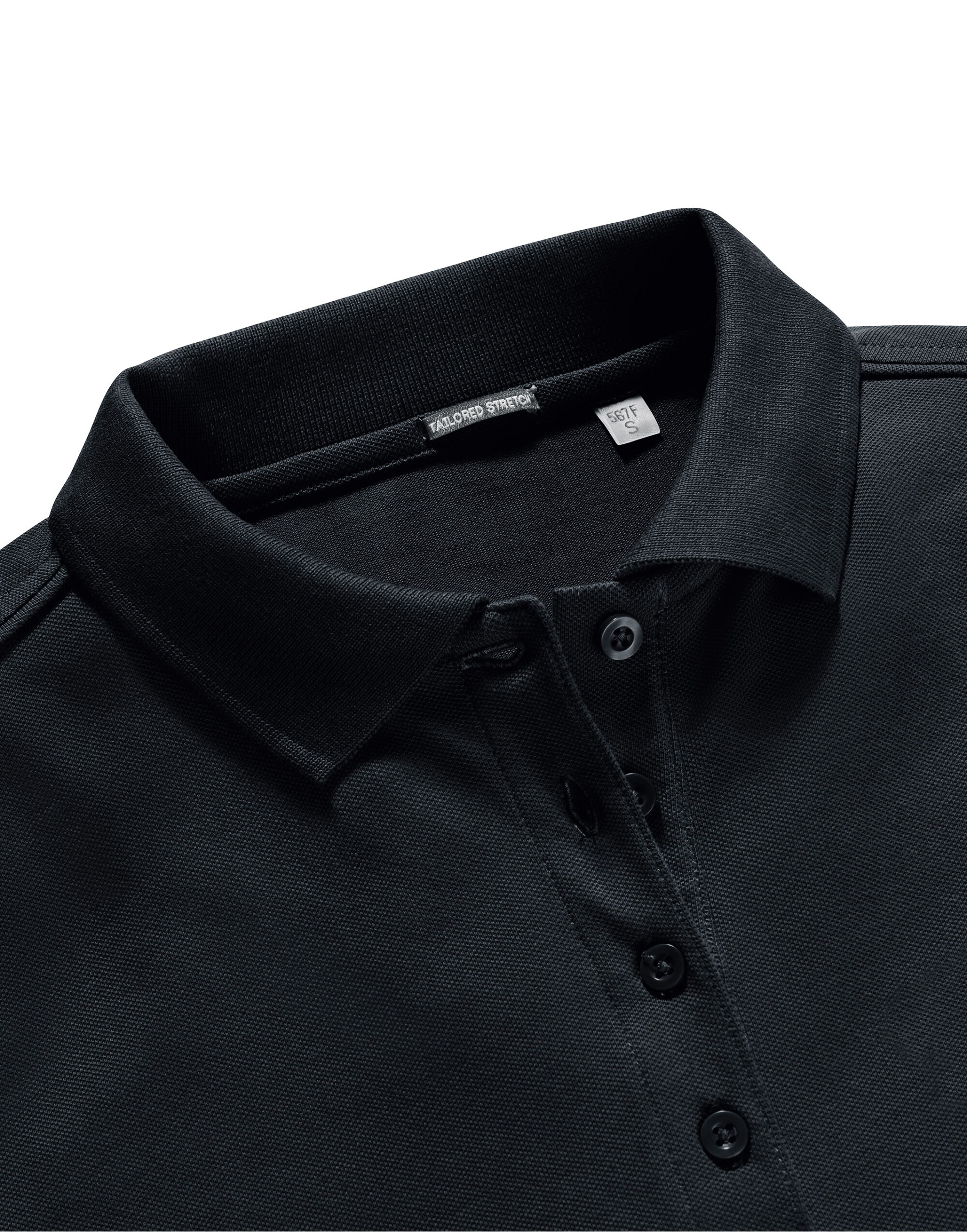 R567F Ladies’ Tailored Stretch Polo Black