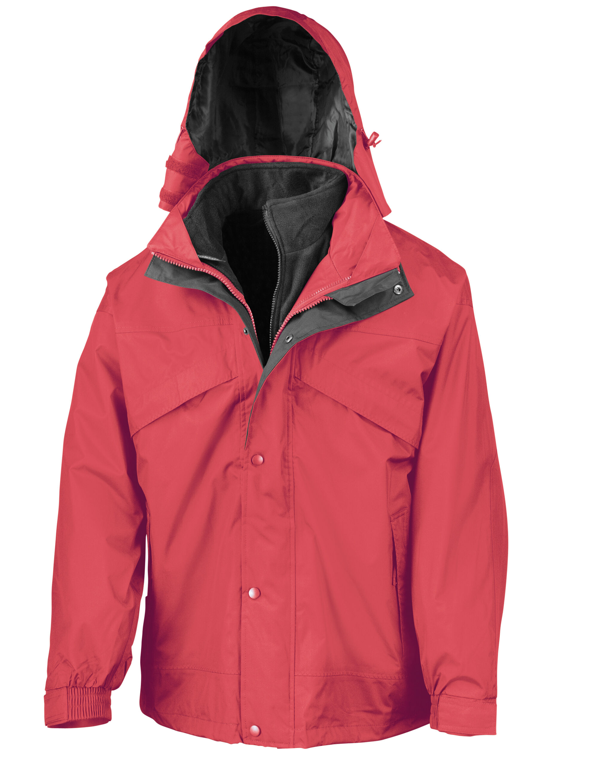 R68X 3-in-1 Zip and Clip Jacket Red