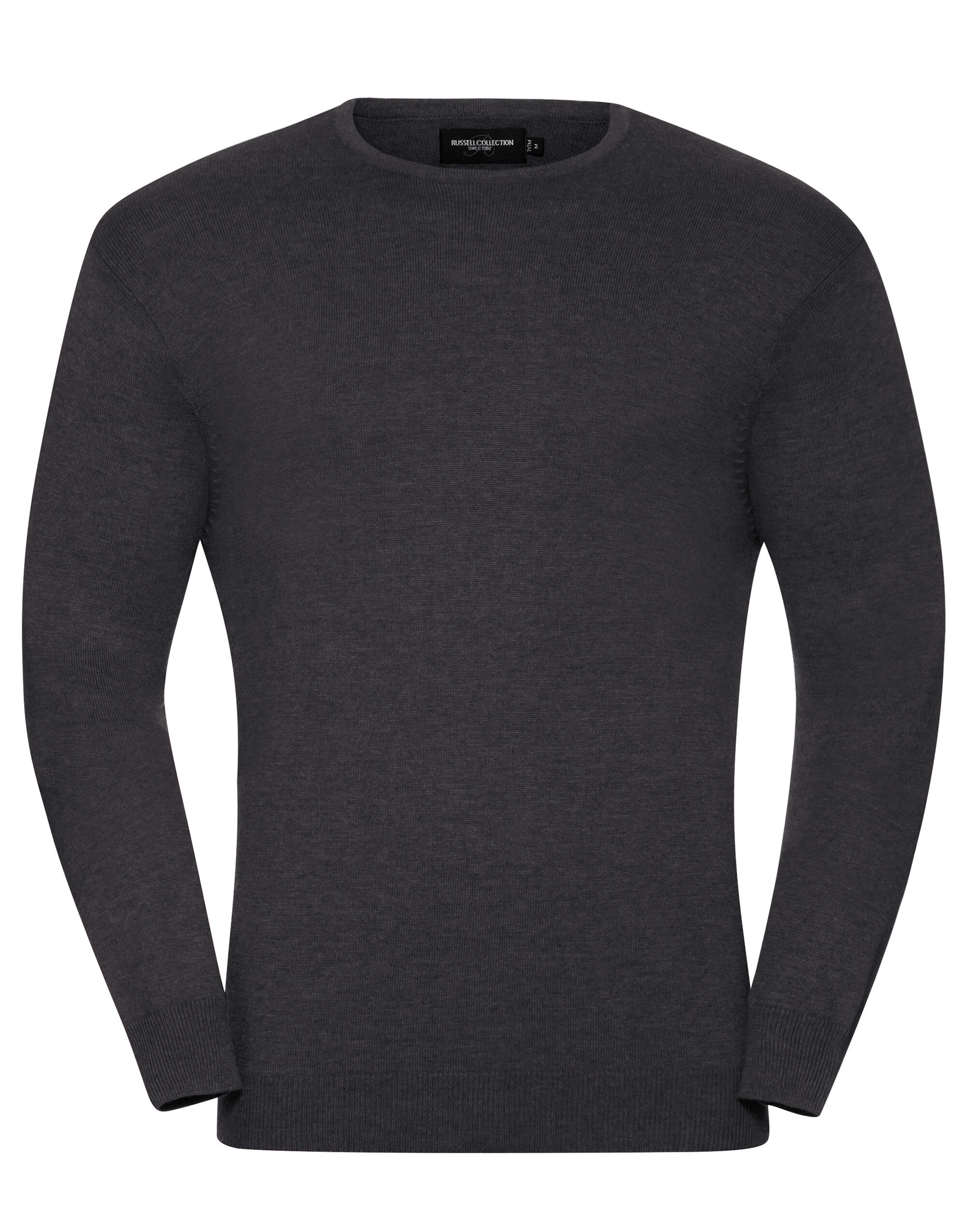 R717M Men’s Crew Neck Knitted Pullover Charcoal Marl R717M Men’s Crew Neck Knitted Pullover Charcoal Marl