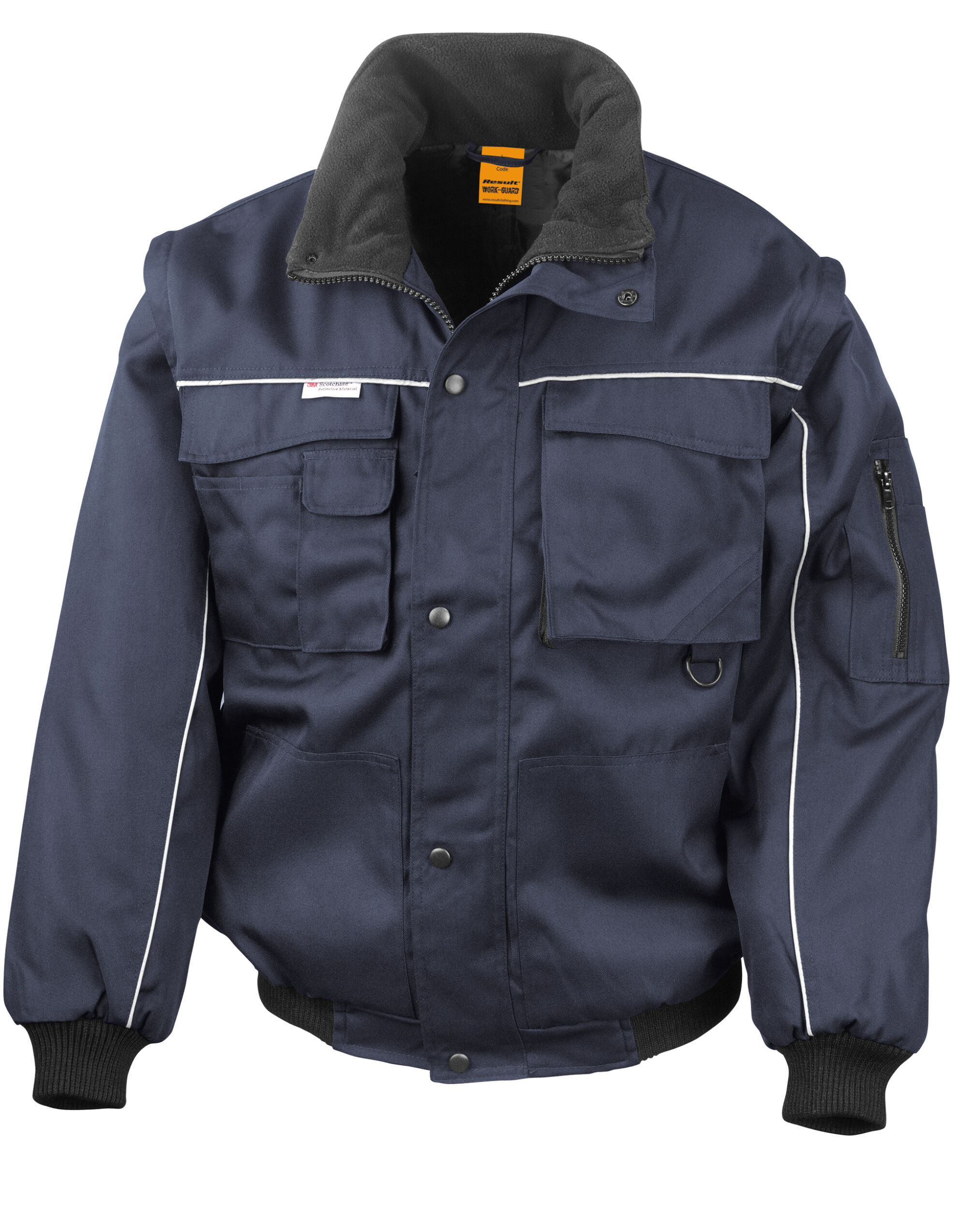 R71X Navy/Navy Zip Sleeve Heavy Duty Jacket