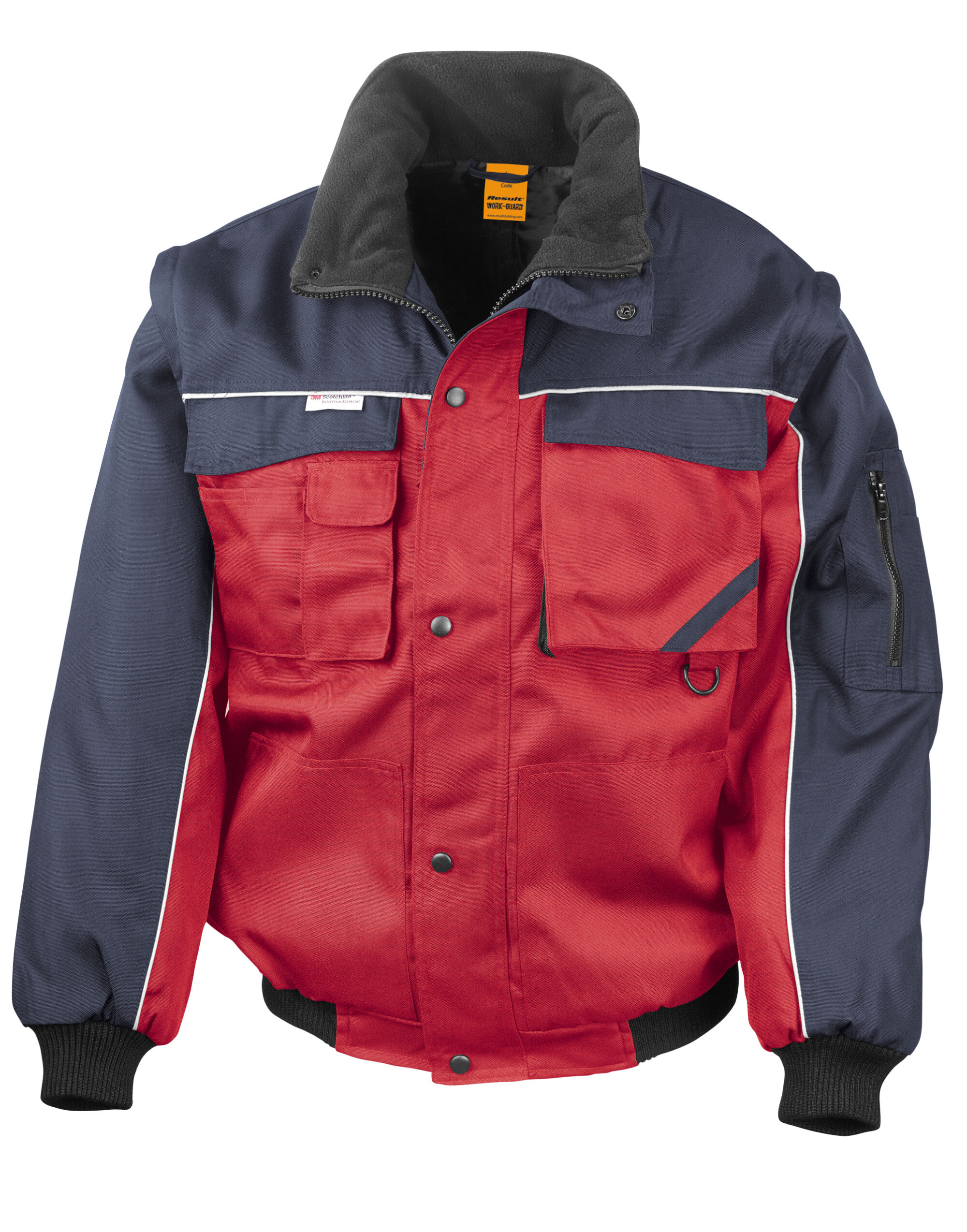 R71X Red/Navy Zip Sleeve Heavy Duty Jacket