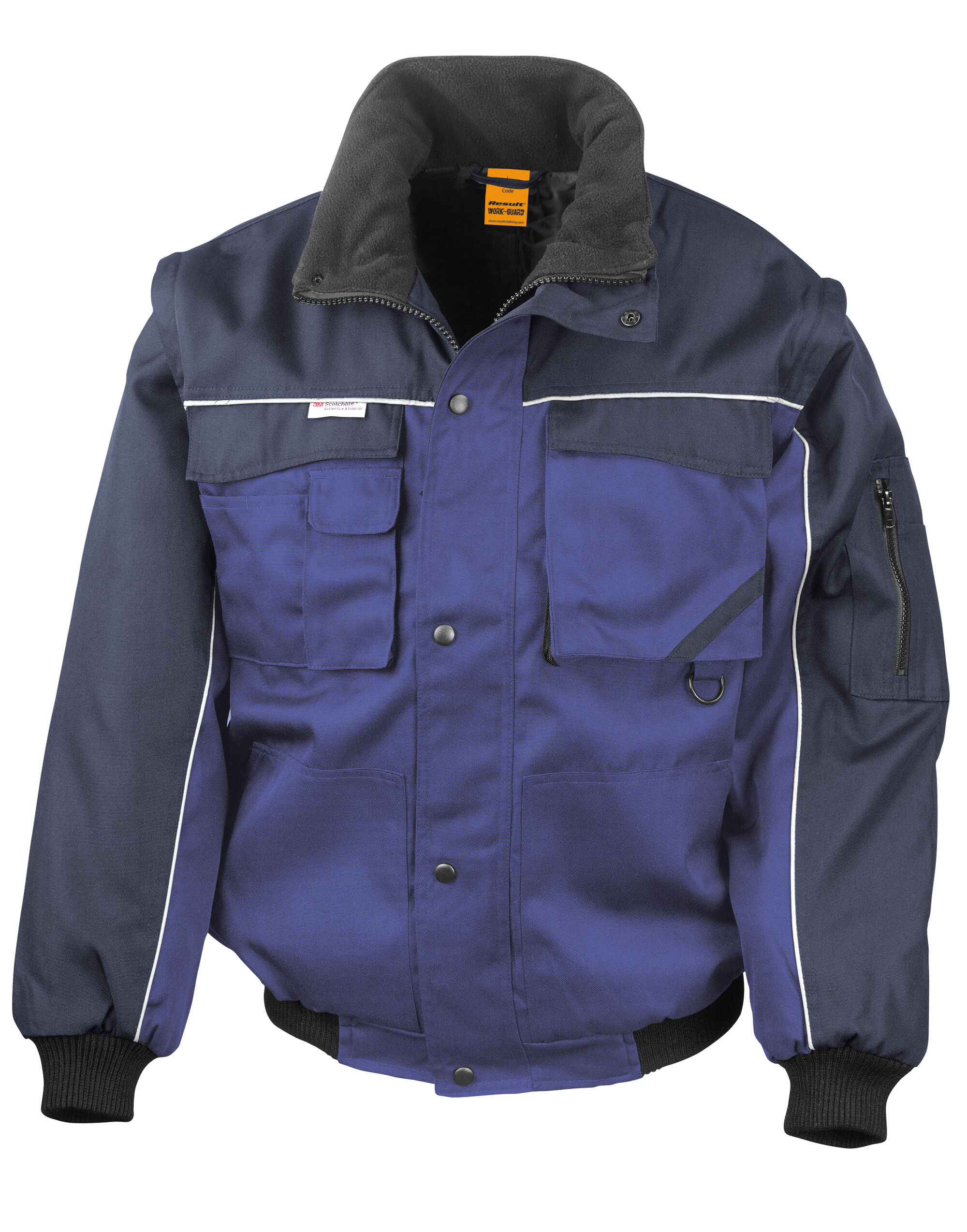 R71X Royal/Navy Zip Sleeve Heavy Duty Jacket R71X Royal/Navy Zip Sleeve Heavy Duty Jacket