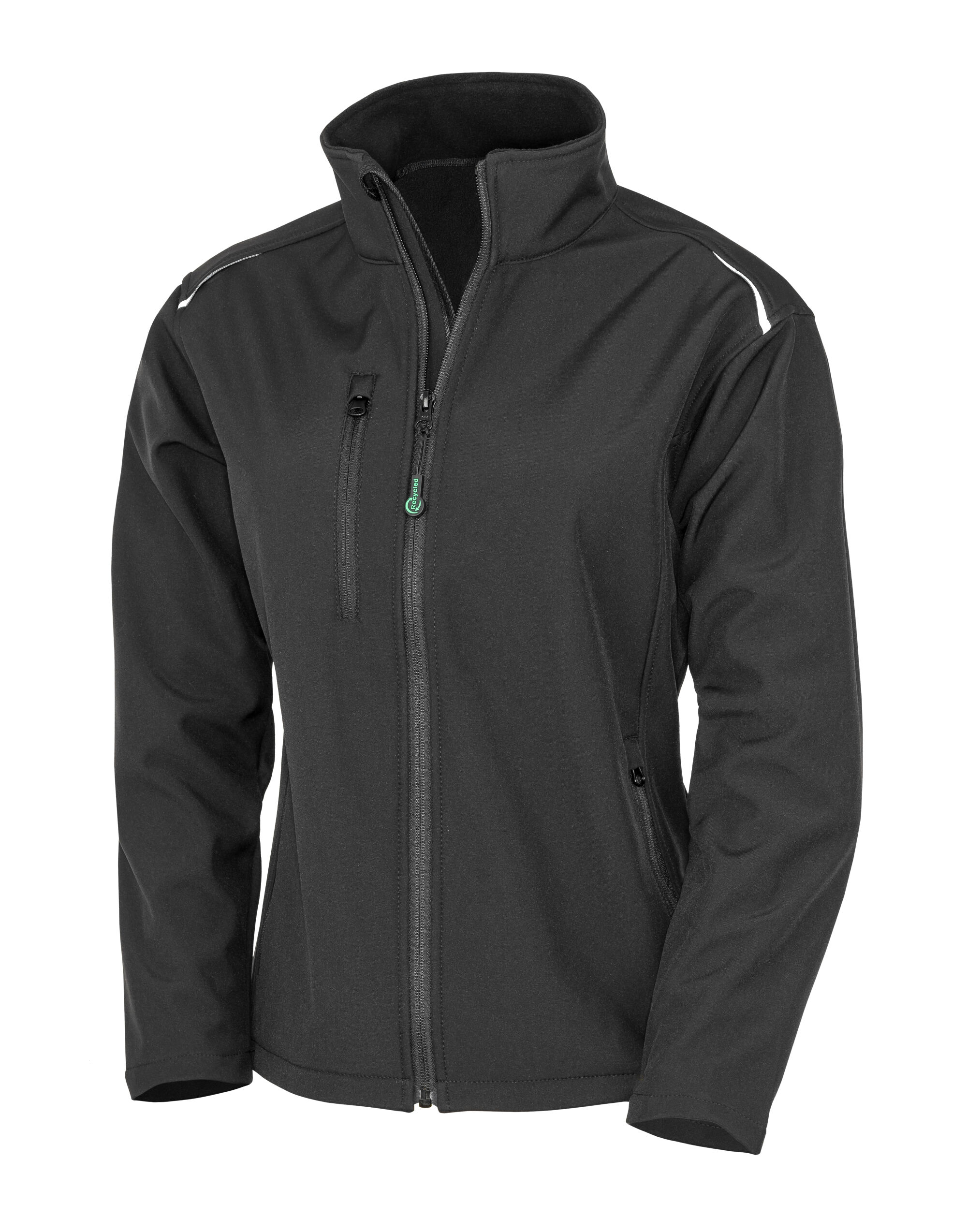 R900F Black Women’s Recycled 3-Layer Printable Softshell Jacket