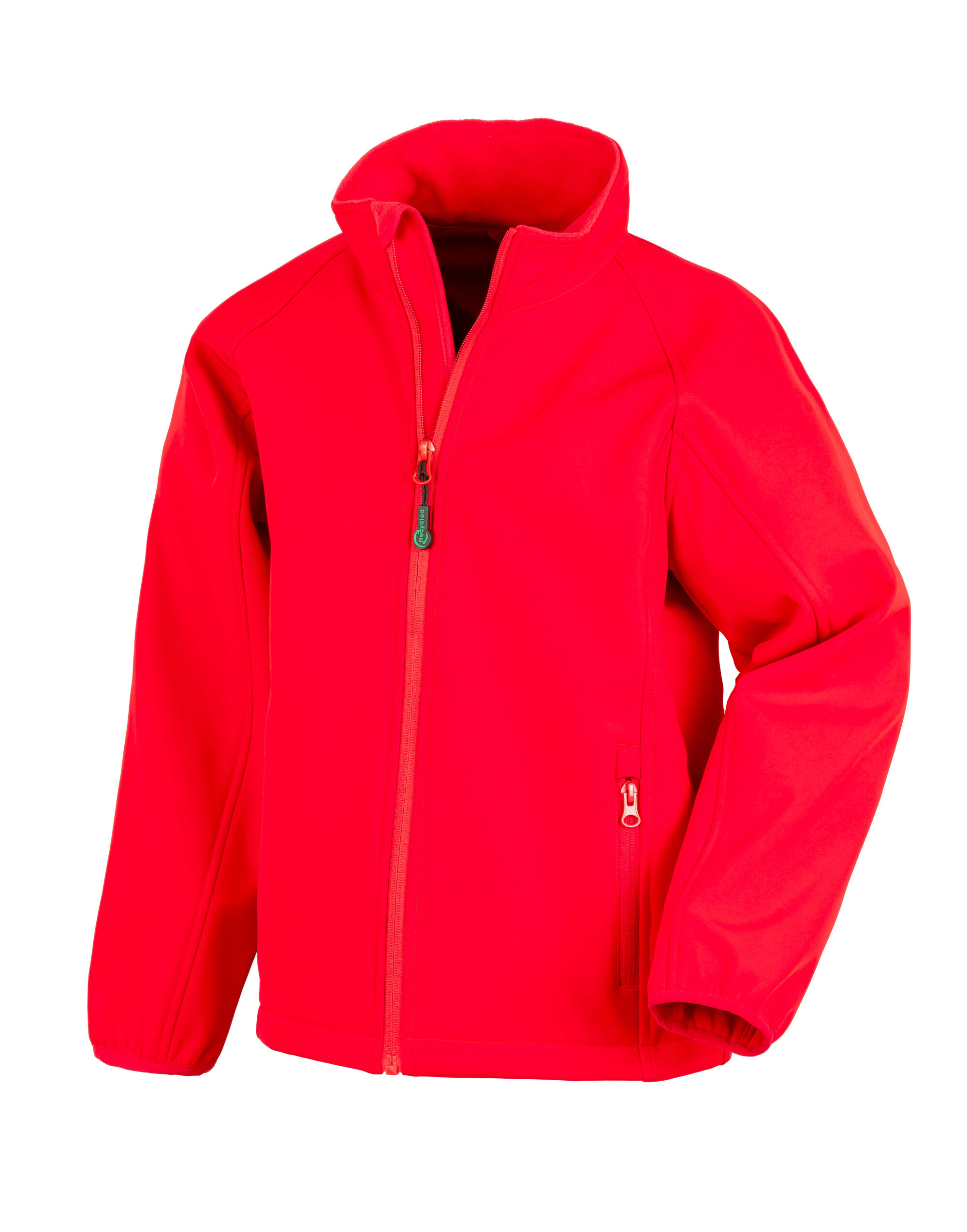R901JY Red Recycled 2-Layer Printable Junior & Youth Softshell Jacket