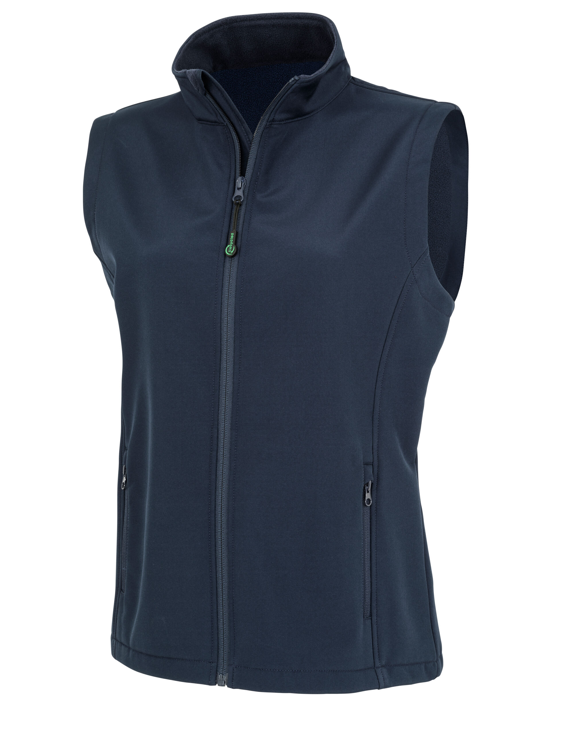 R902F Ladies’ Recycled 2-Layer Printable Softshell Bodywarmer Navy