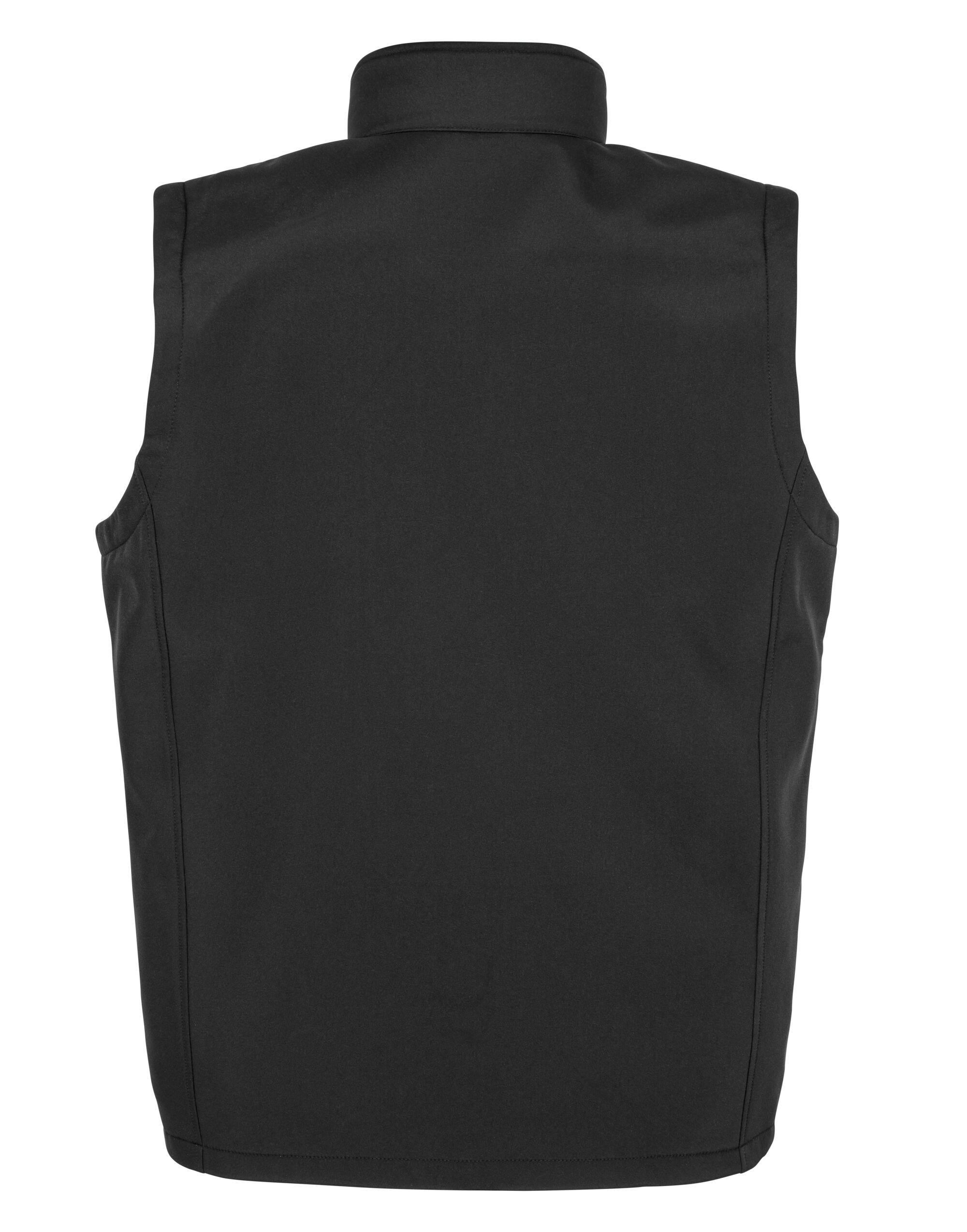 R902M Black Men’s Recycled 2-Layer Printable Softshell Bodywarmer