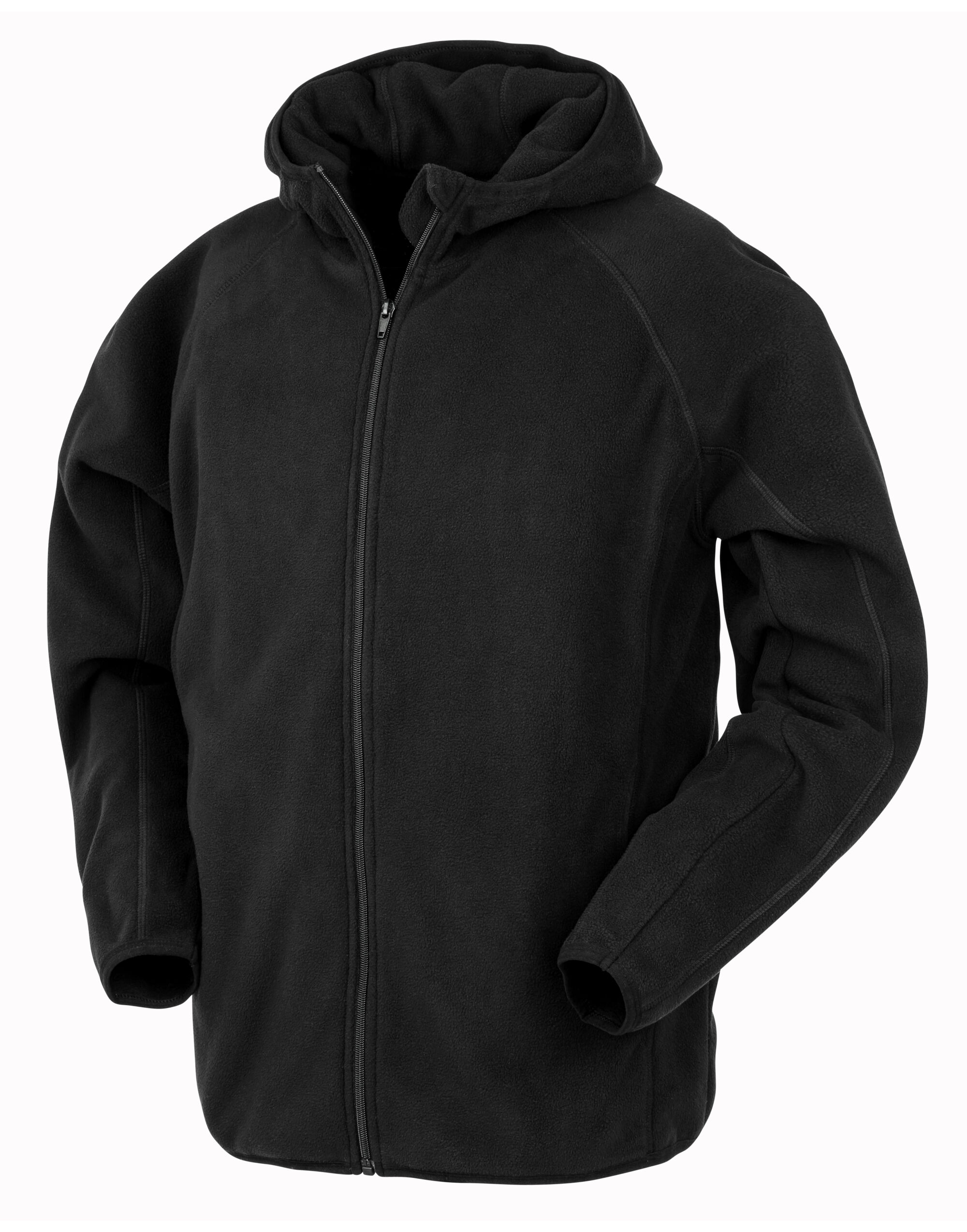 R906X Recycled Unisex Hooded Microfleece Jacket Black R906X Recycled Unisex Hooded Microfleece Jacket Black
