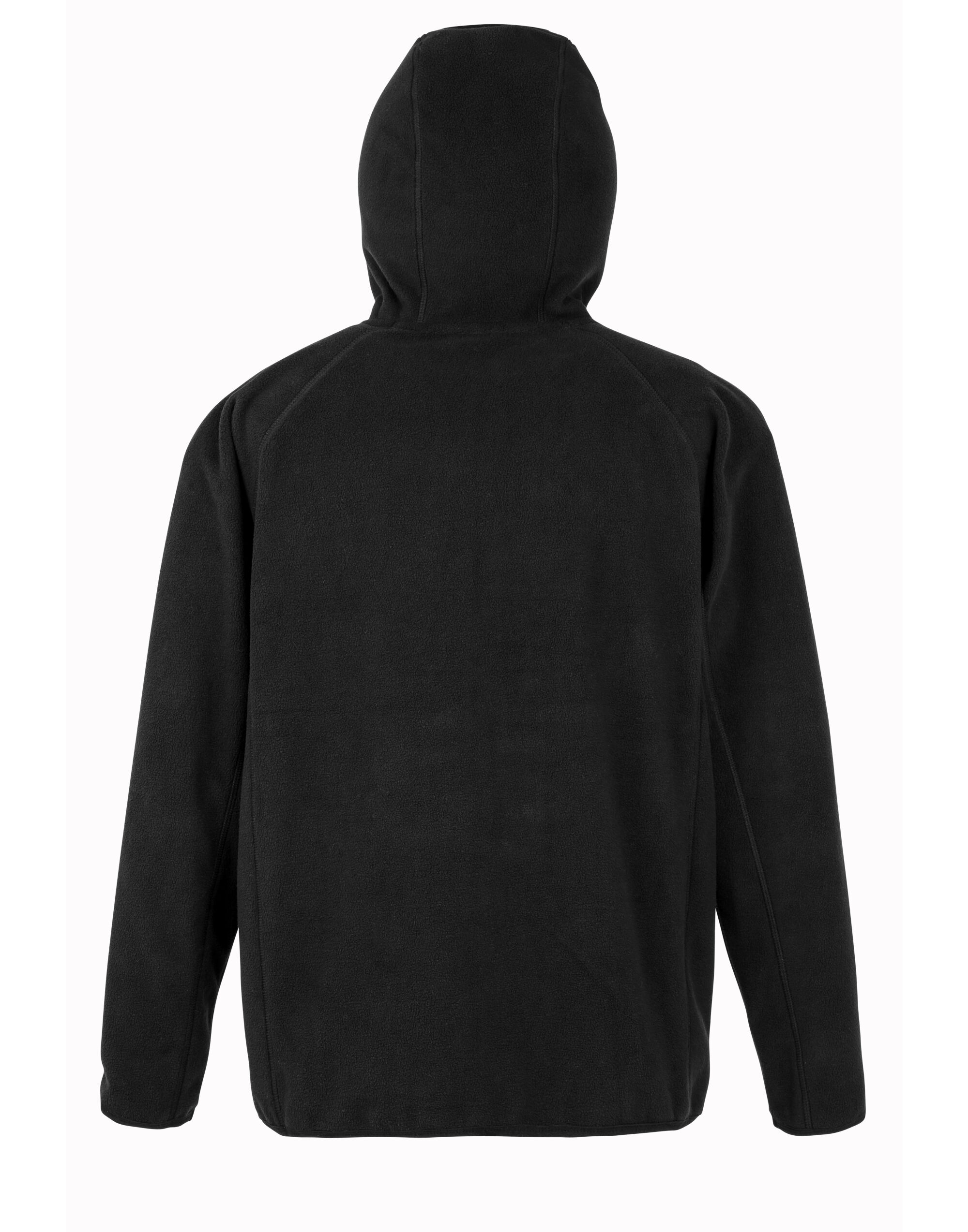 R906X Black Recycled Unisex Hooded Microfleece Jacket