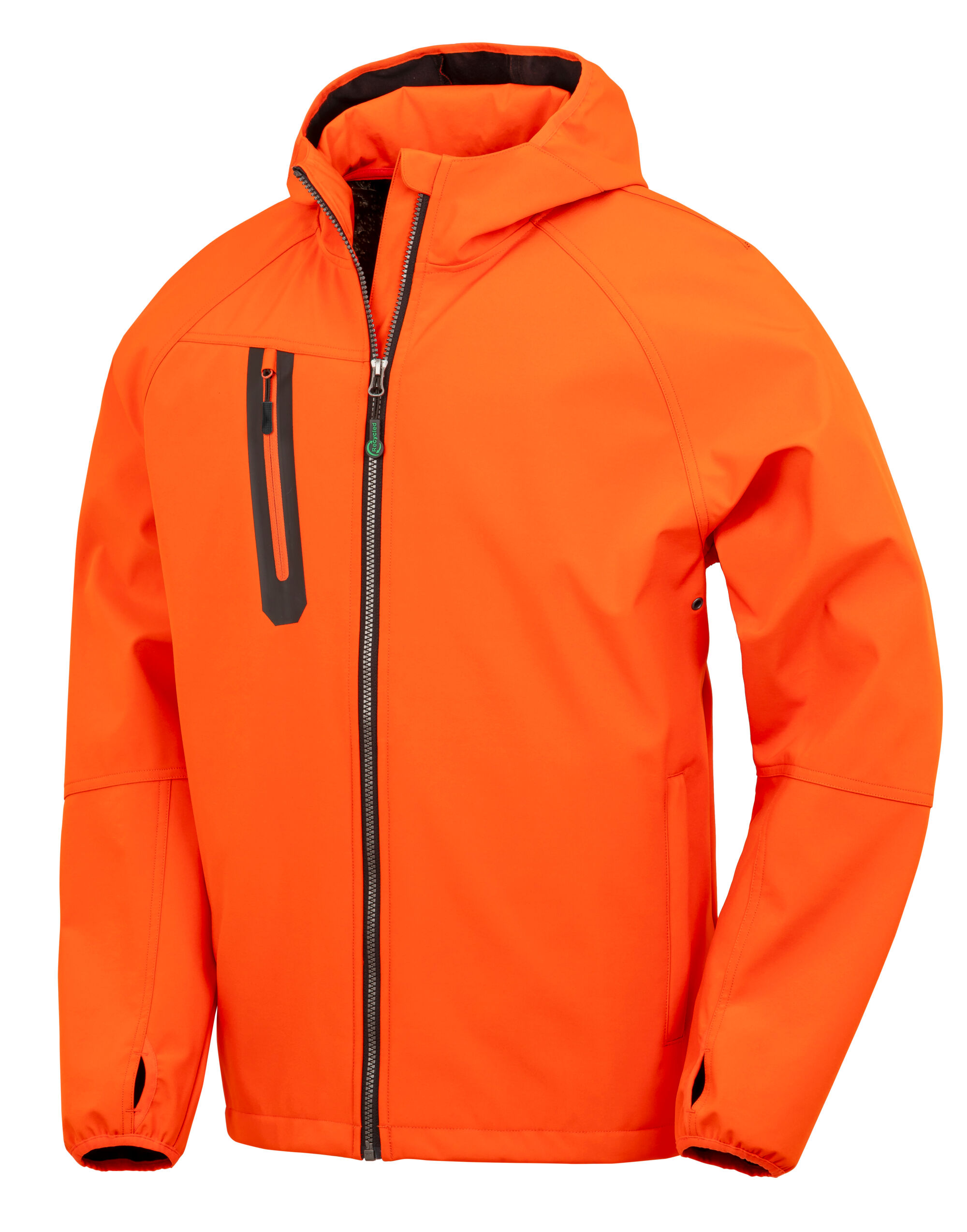 R909X Orange/Navy 3-Layer Recycled Printable Casual Hooded Softshell R909X Orange/Navy 3-Layer Recycled Printable Casual Hooded Softshell