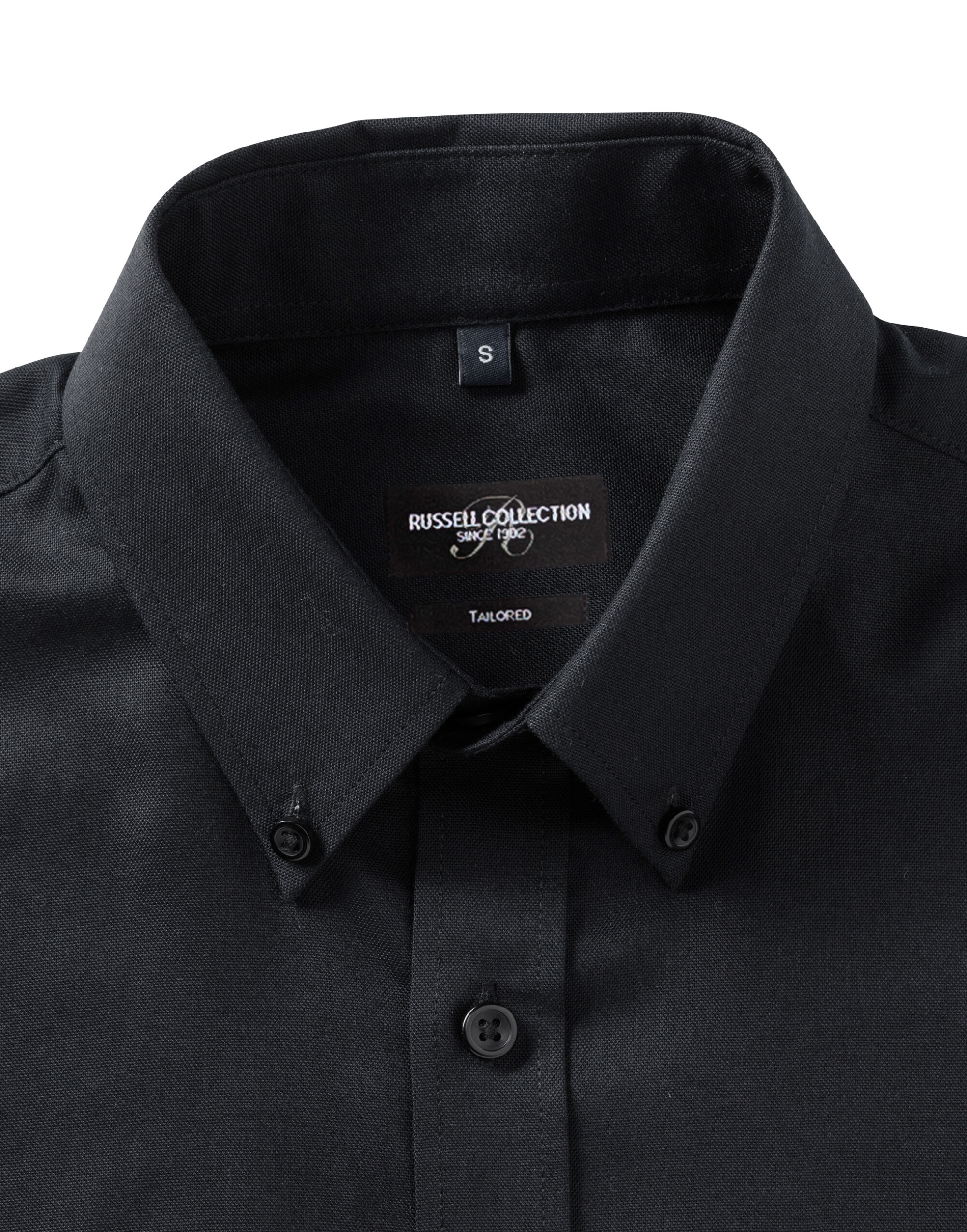 R928MC Men’s Long Sleeve Tailored Button-Down Oxford Shirt Black