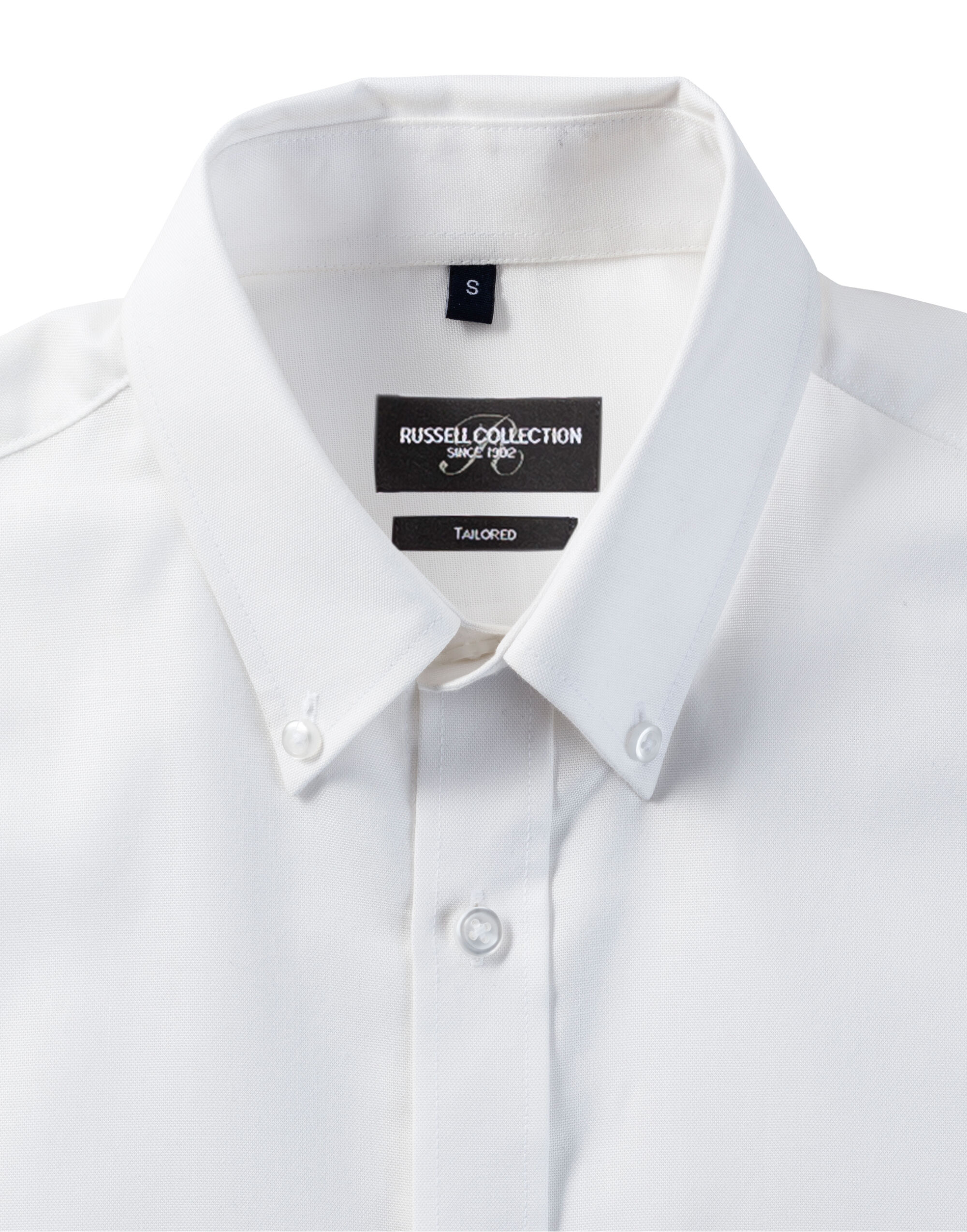 R928MC Men’s Long Sleeve Tailored Button-Down Oxford Shirt White