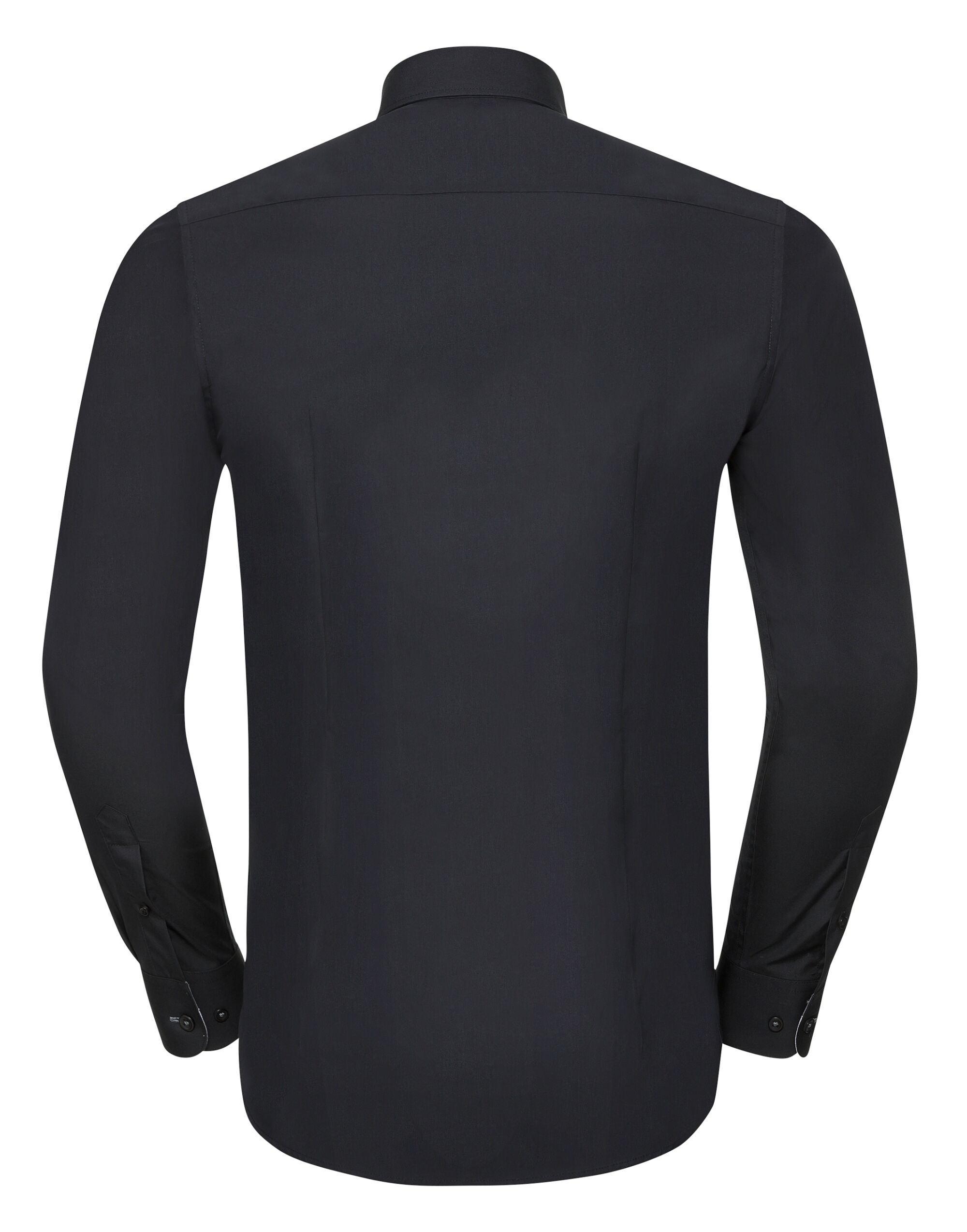 R966M Men’s Long Sleeve Tailored Contrast Ultimate Stretch Shirt Black/Oxford Grey/Convoy Grey