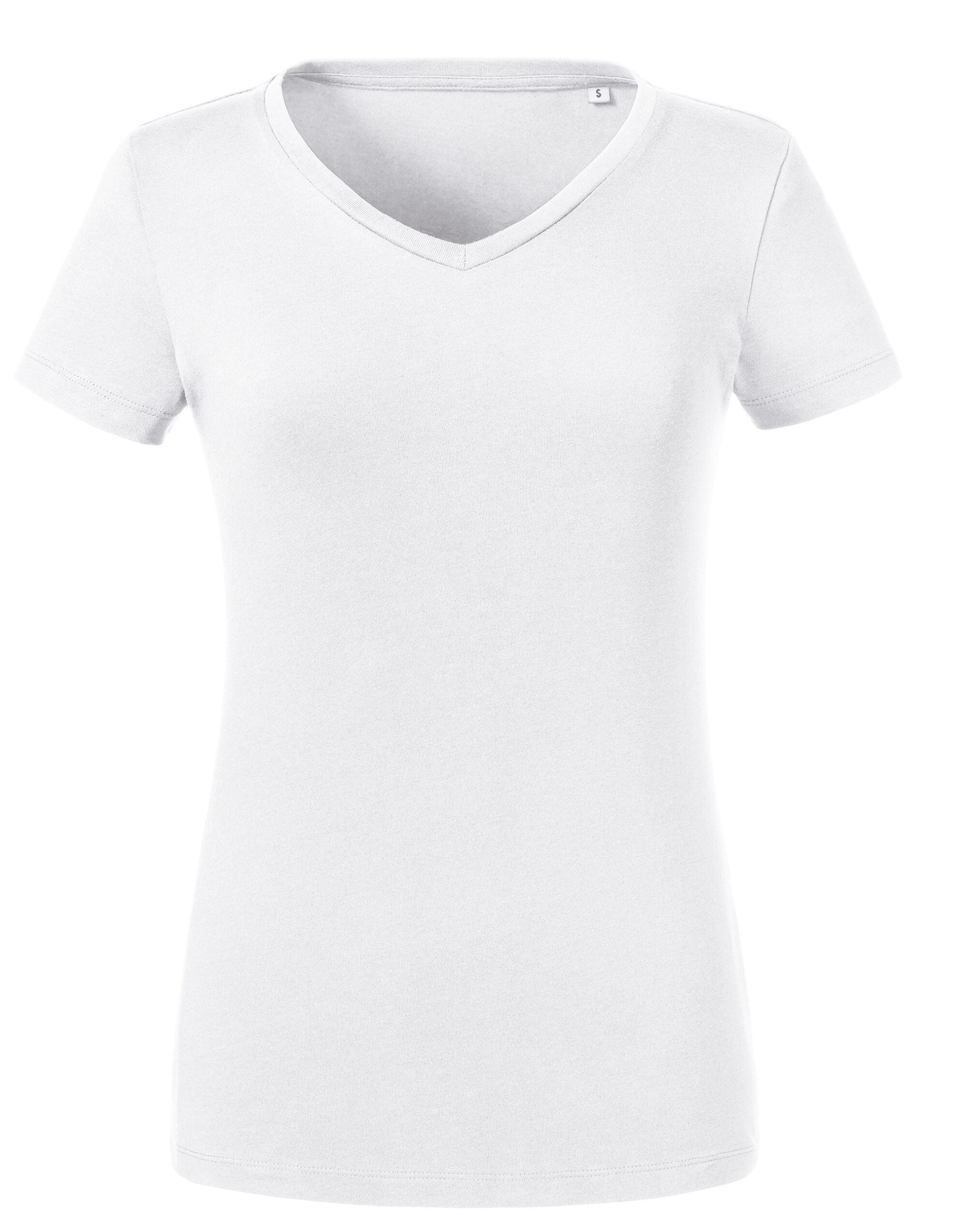 White Ladies’ V-Neck T