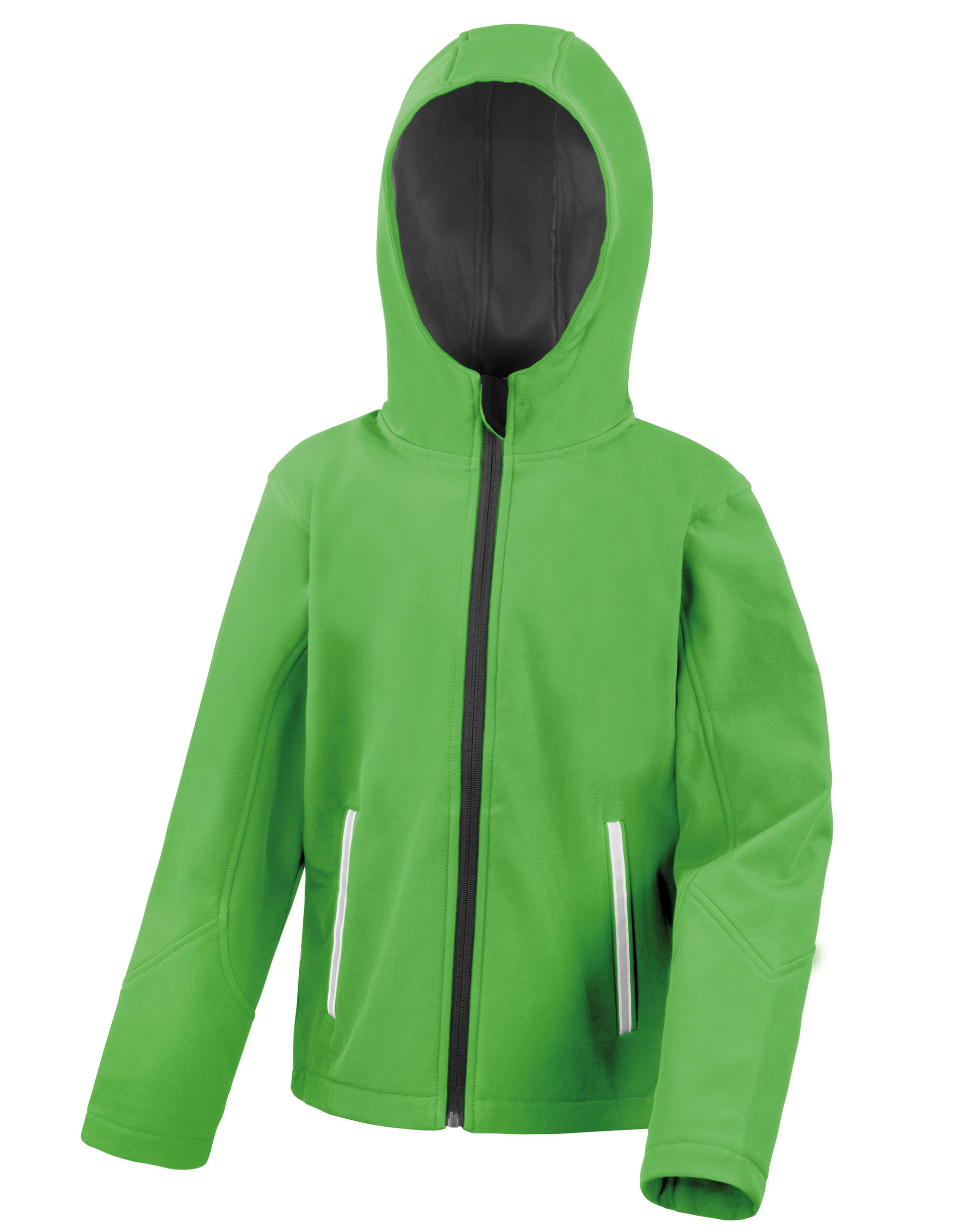 R224JY Junior TX Performance Hooded Softshell Vivid Green/Black