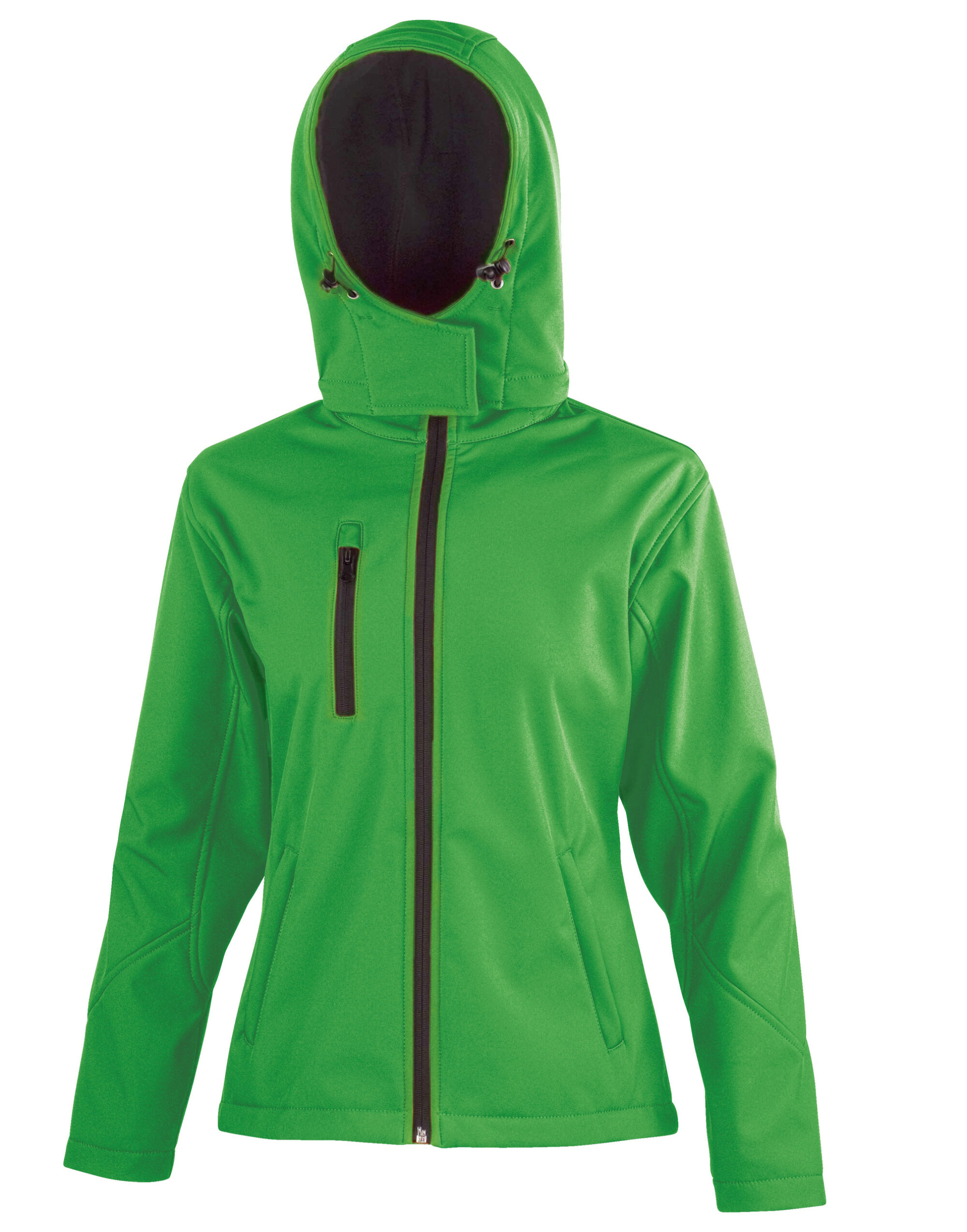 R230F Women’s TX Performance Hooded Softshell Jacket Vivid Green/Black
