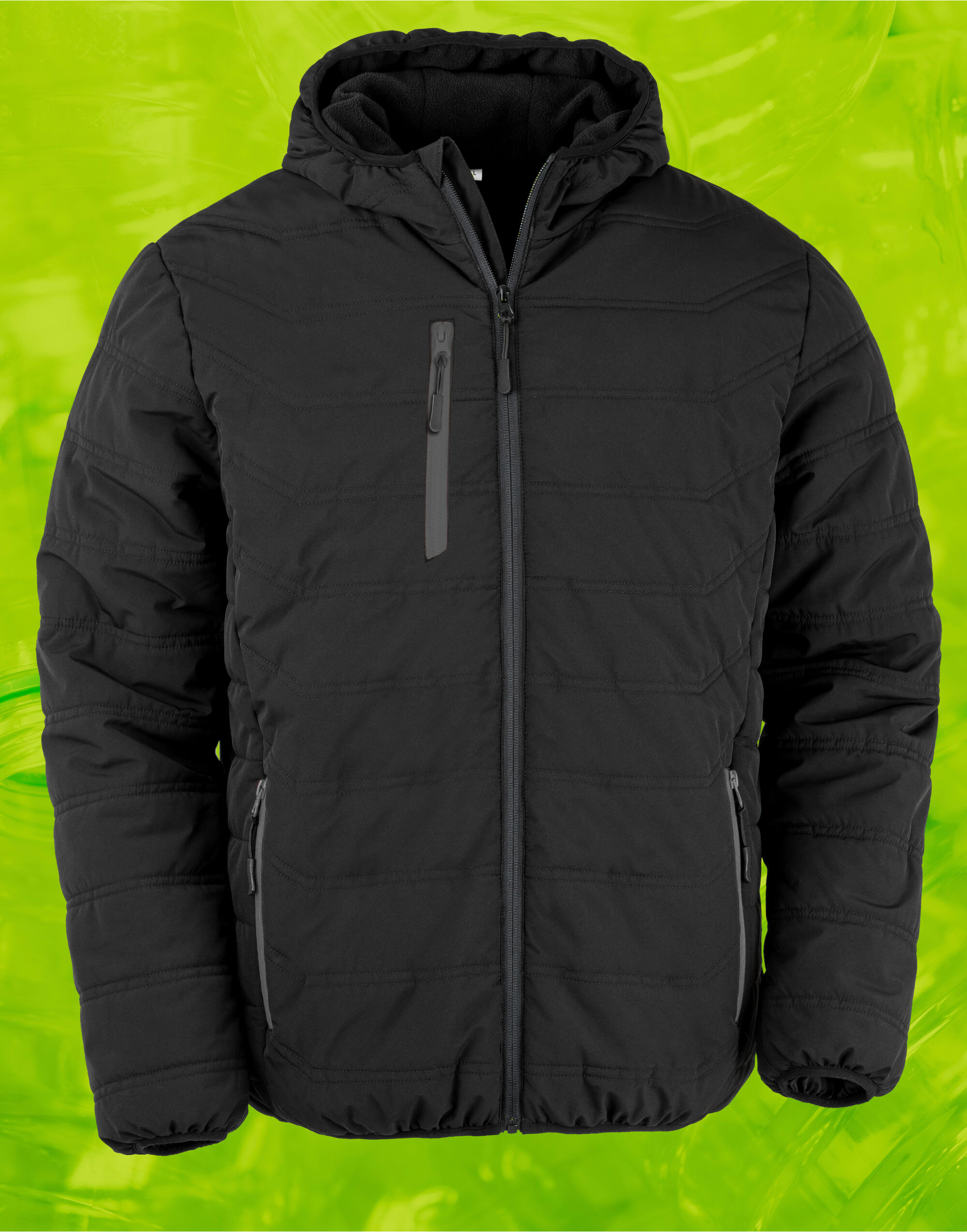 R240X Black Compass Padded Winter Jacket Black/Black