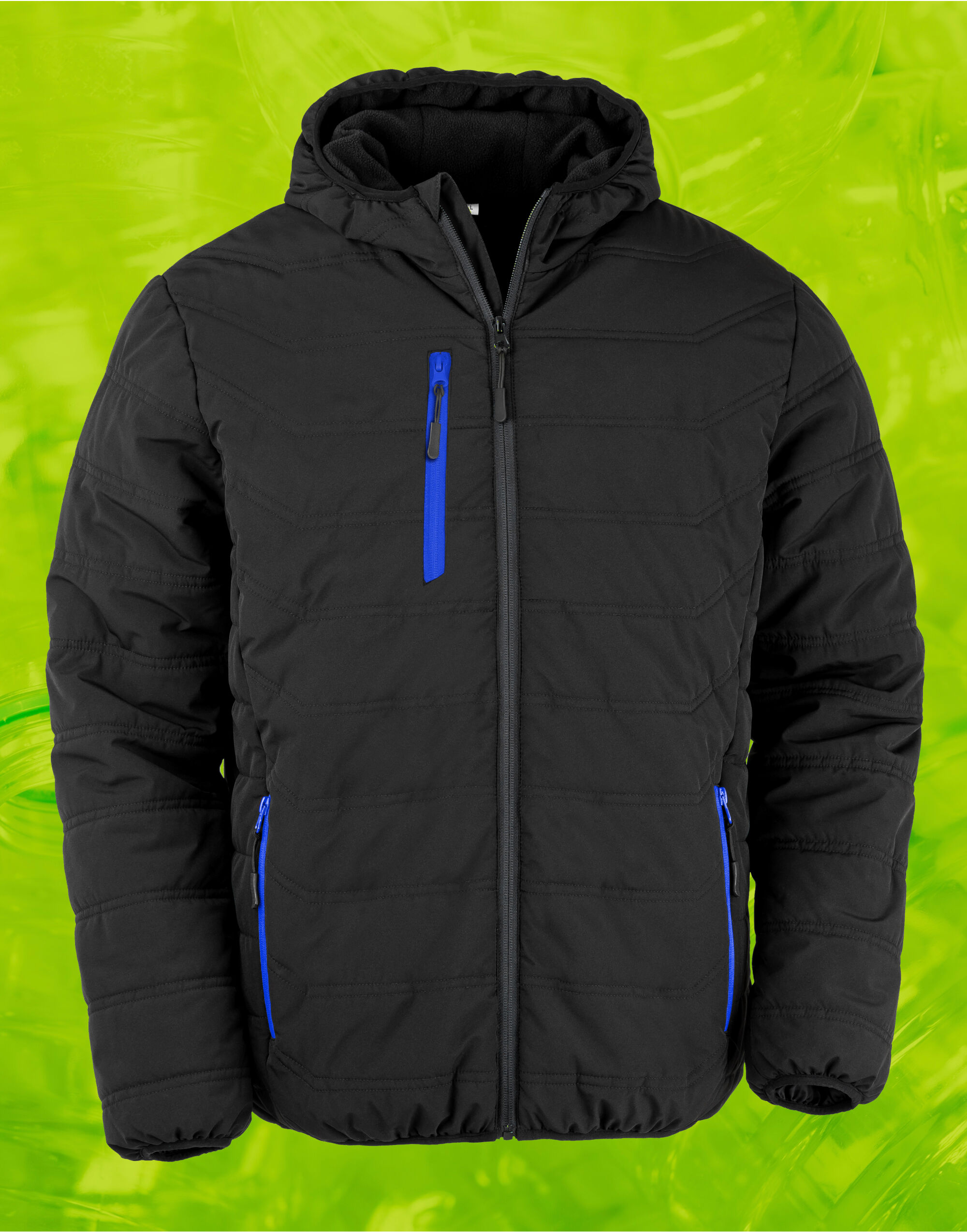R240X Black Compass Padded Winter Jacket Black/Royal