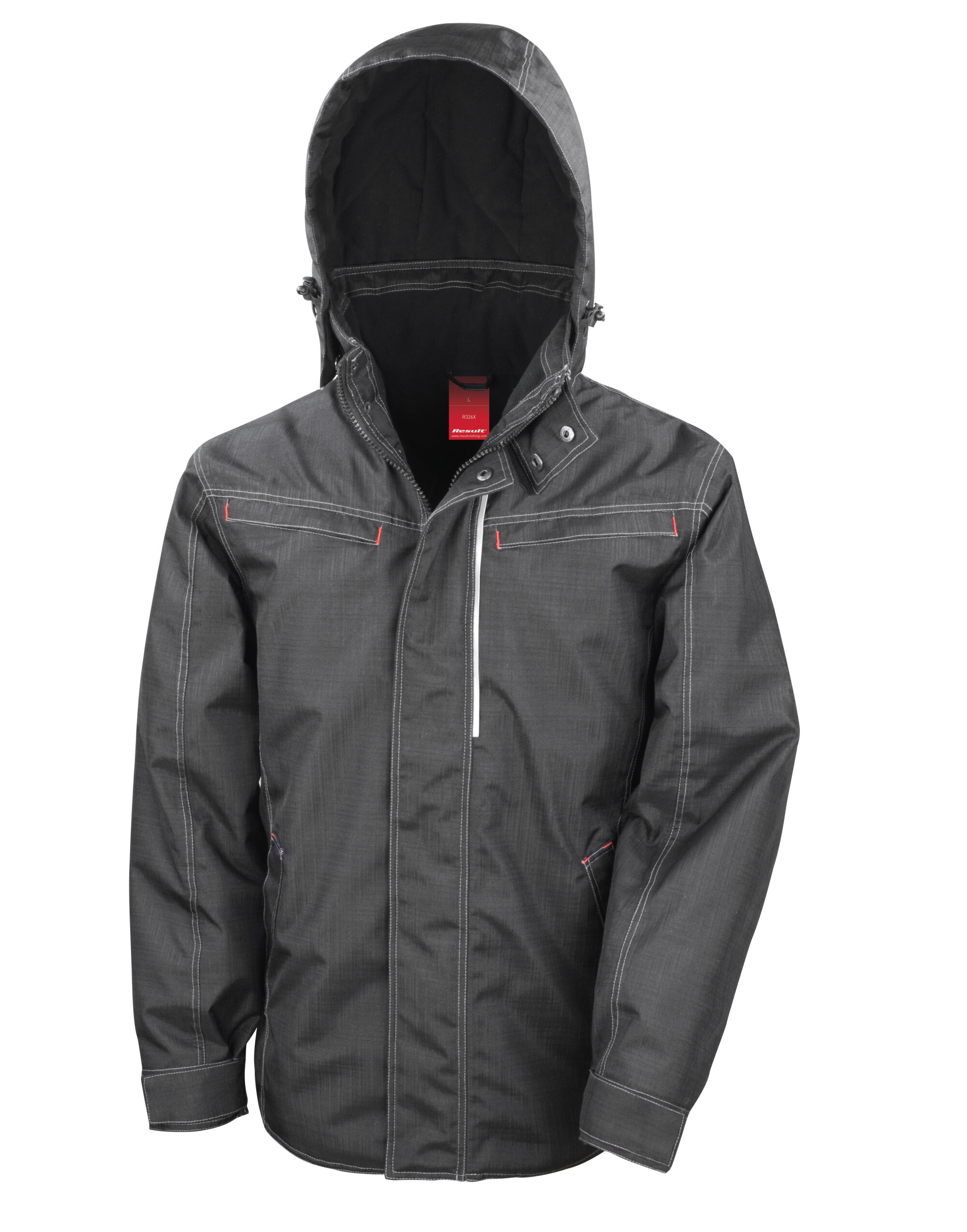 R326X Denim Texture Rugged Jacket Black