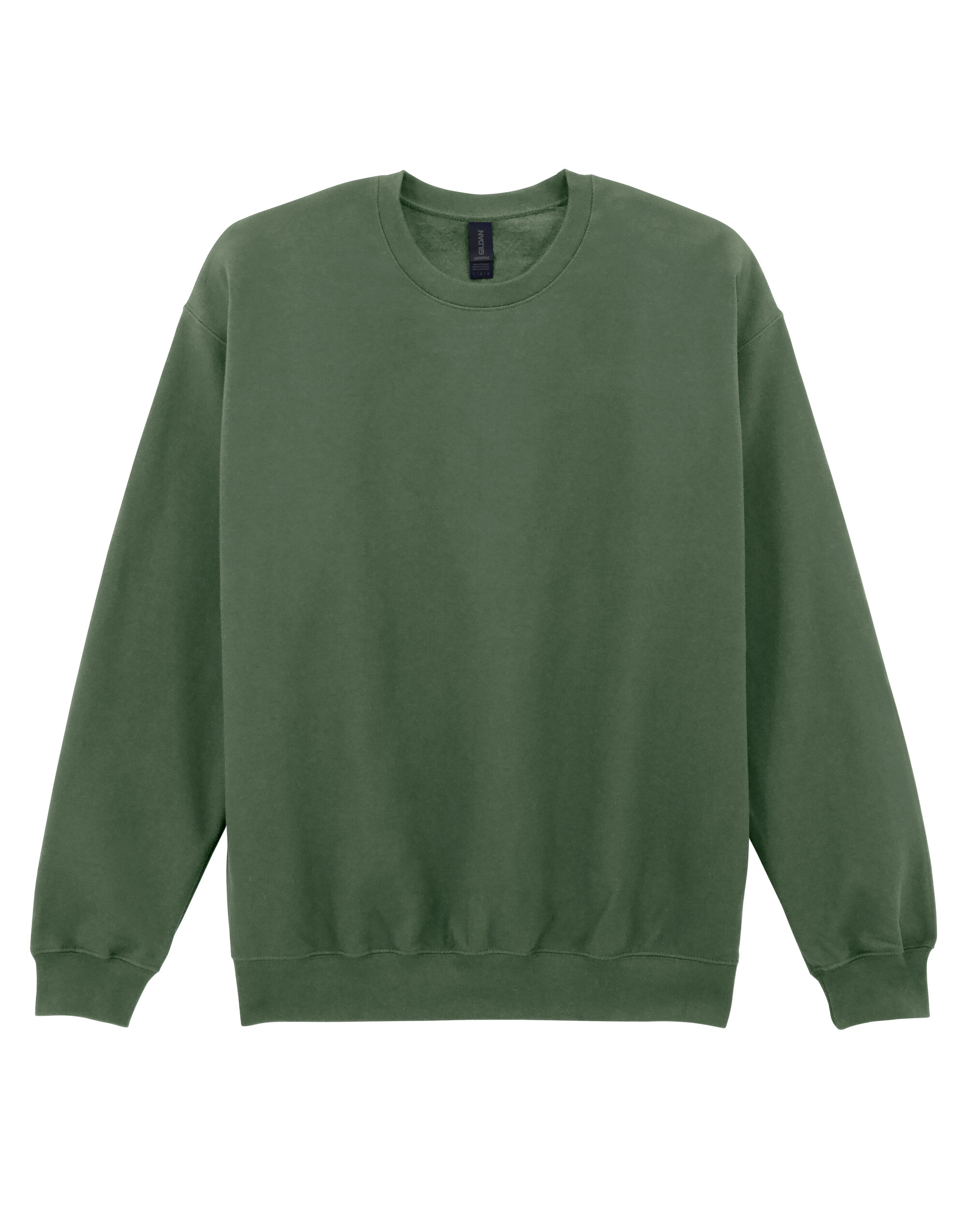 SF000 Softstyle Midweight Fleece Adult Crewneck Military Green SF000 Softstyle Midweight Fleece Adult Crewneck Military Green