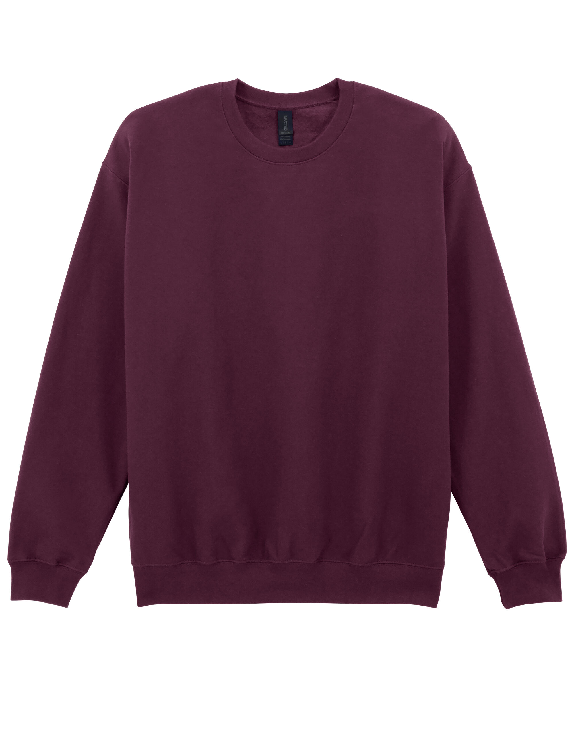 SF000 Maroon Softstyle Midweight Fleece Adult Crewneck