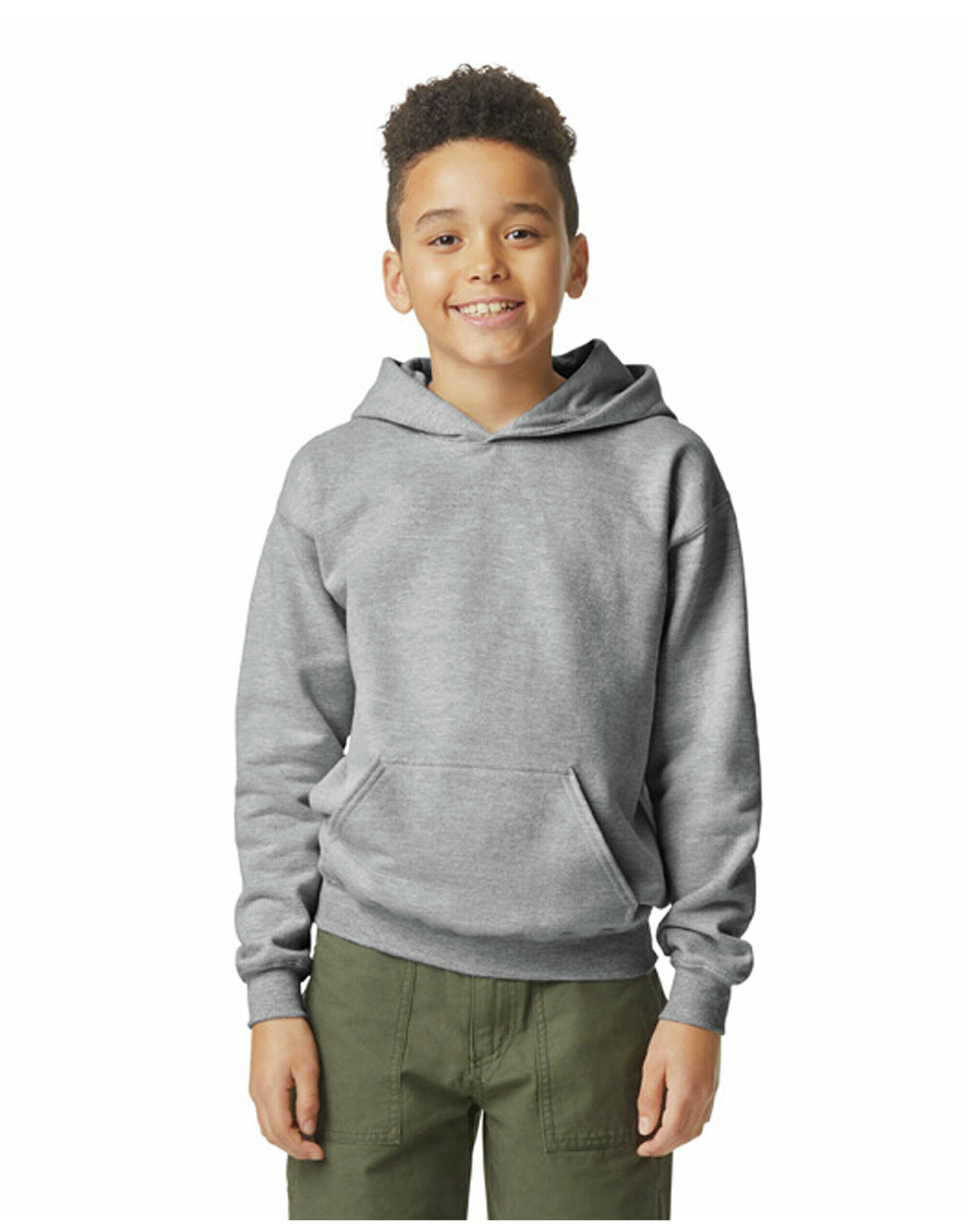 SF500B Softstyle Midweight Fleece Youth Hoodie Sport Grey (RS)