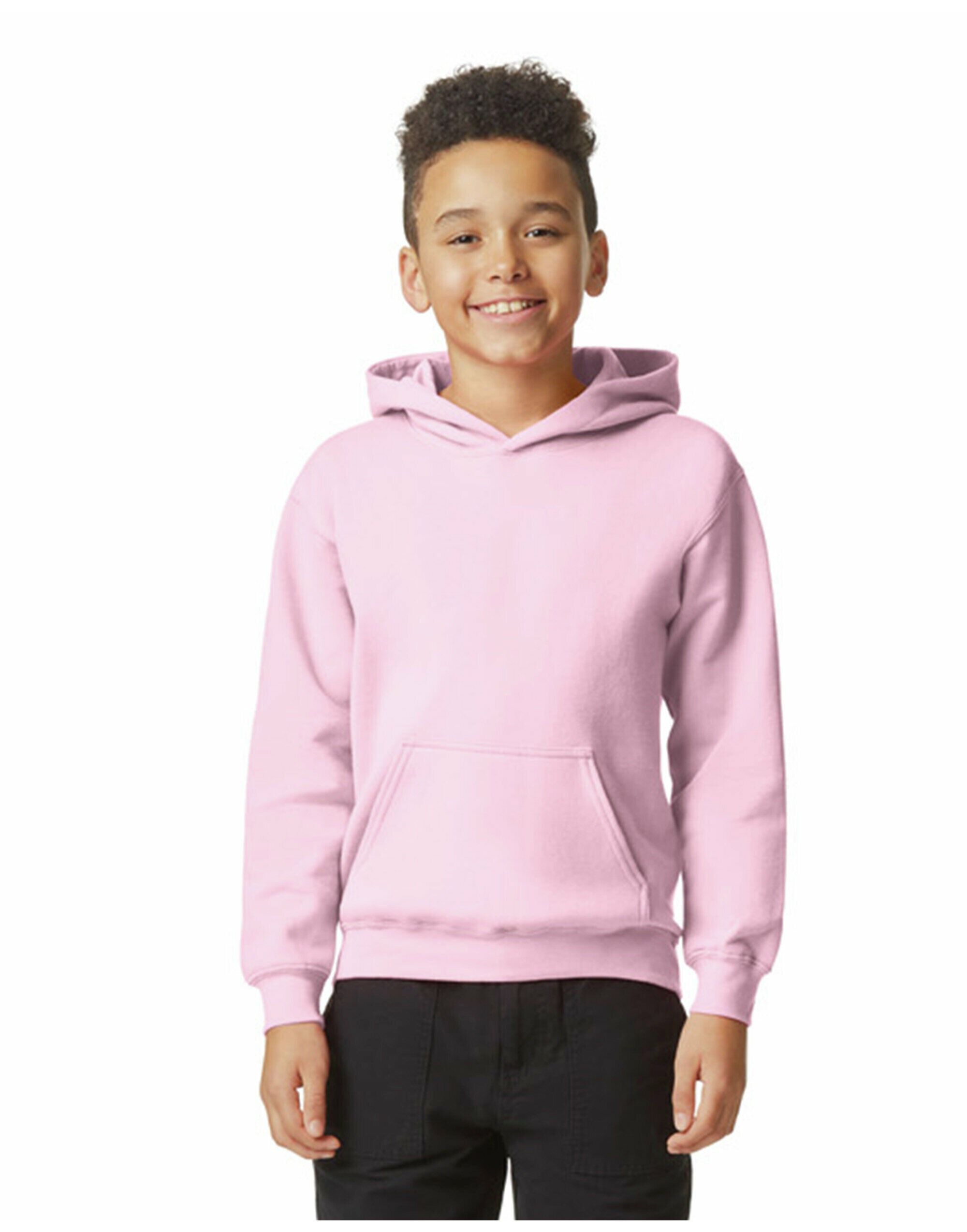 SF500B Softstyle Midweight Fleece Youth Hoodie Light Pink