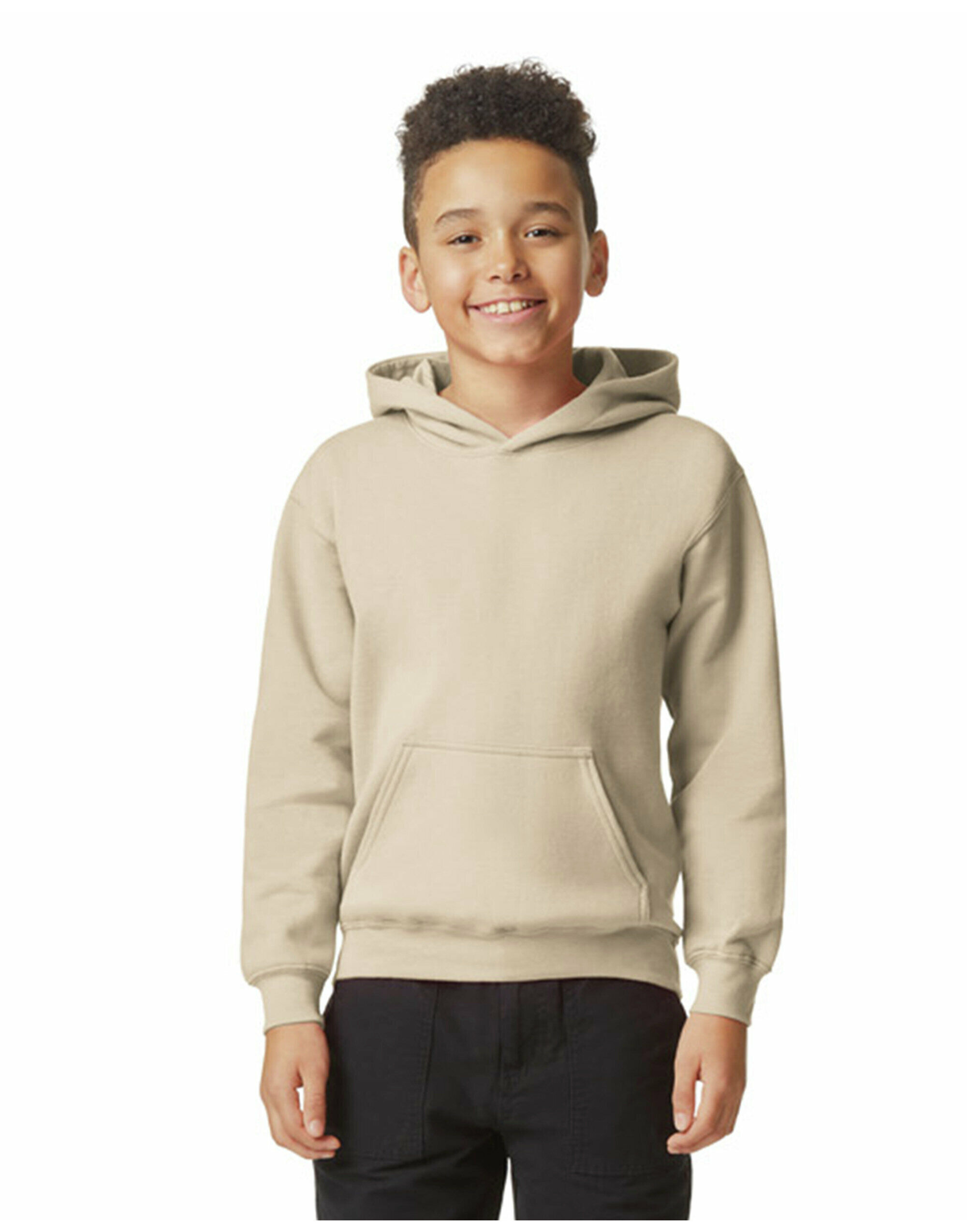 SF500B Softstyle Midweight Fleece Youth Hoodie Sand