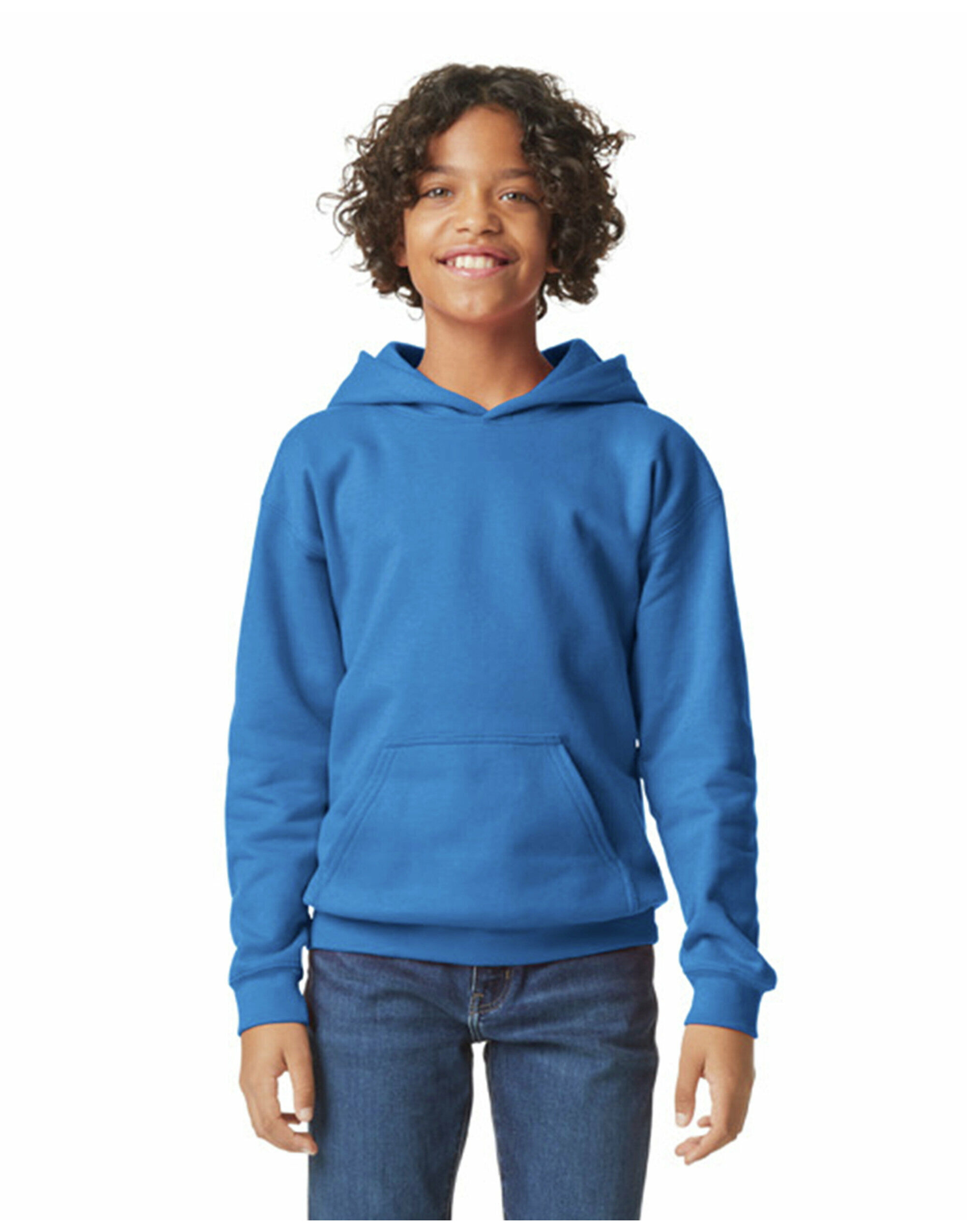SF500B Softstyle Midweight Fleece Youth Hoodie Royal
