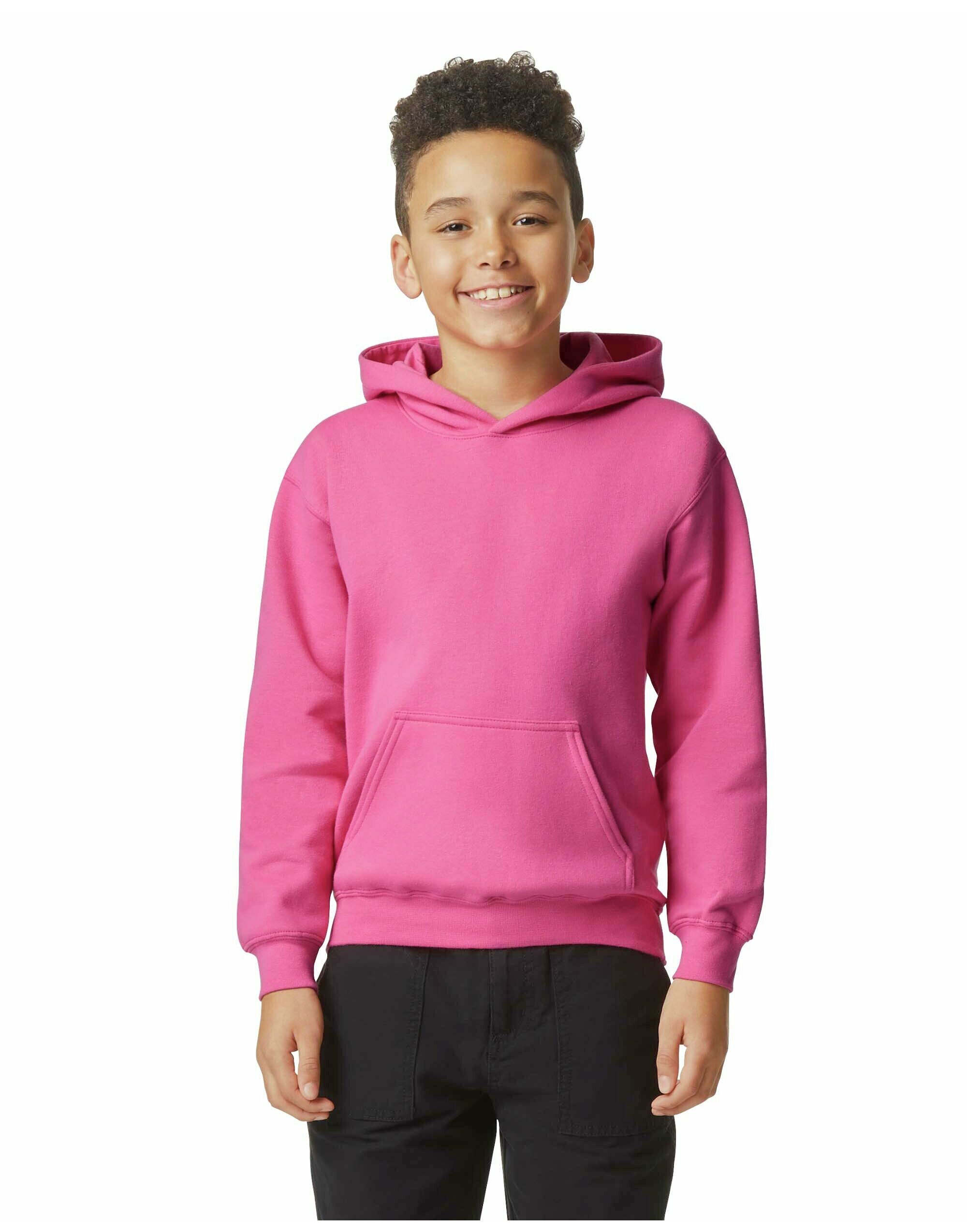 SF500B Softstyle Midweight Fleece Youth Hoodie Pink Lemonade
