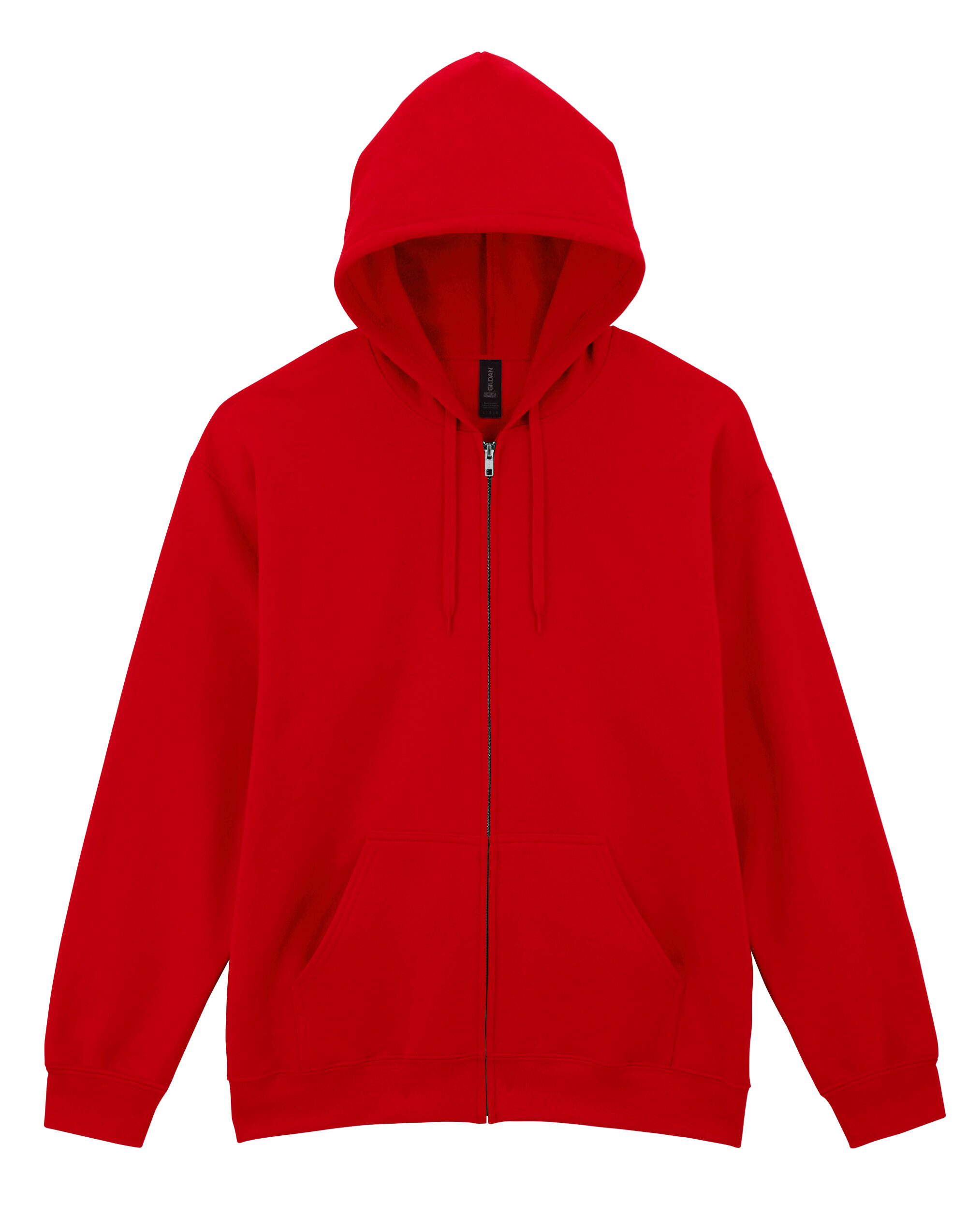SF600 Softstyle Midweight Fleece Adult Full Zip Hooded Sweatshirt Red