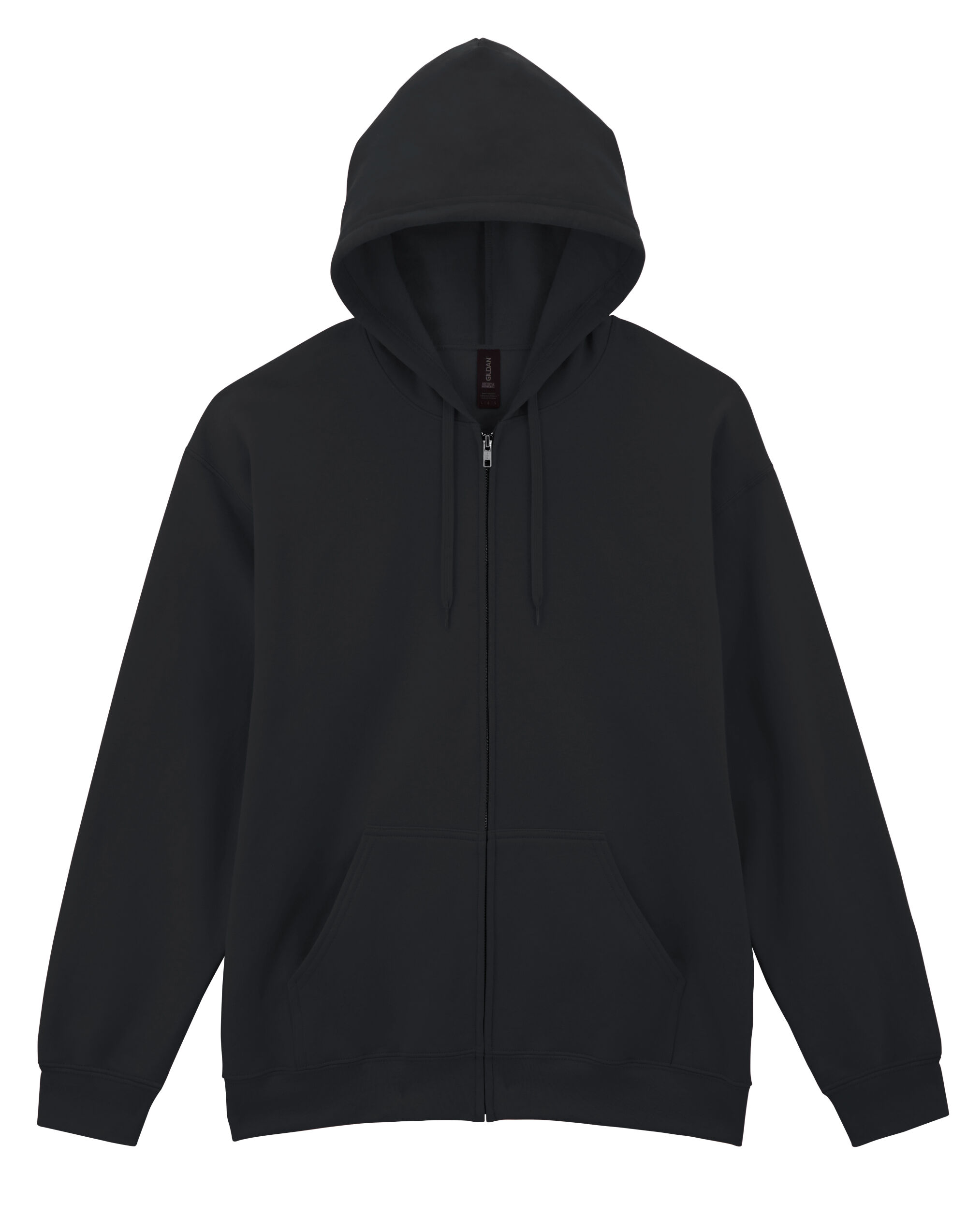 SF600 Softstyle Midweight Fleece Adult Full Zip Hooded Sweatshirt Black