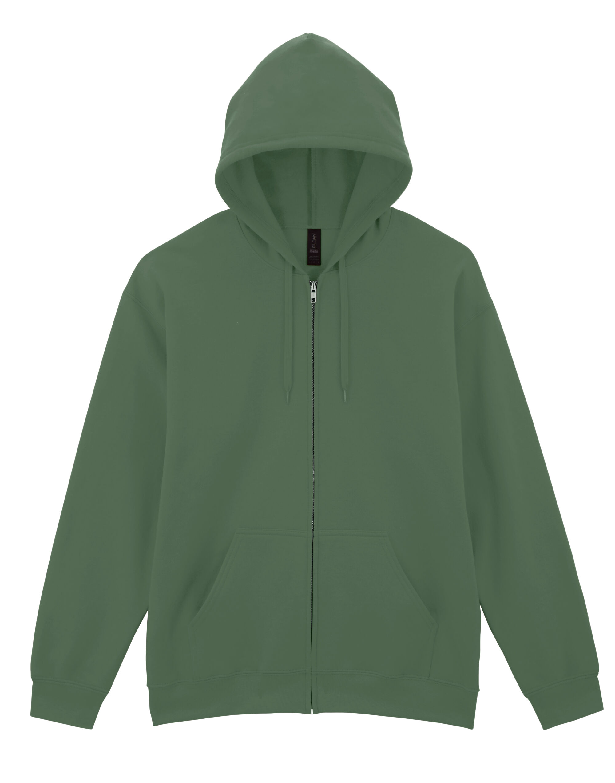 SF600 Softstyle Midweight Fleece Adult Full Zip Hooded Sweatshirt Military Green