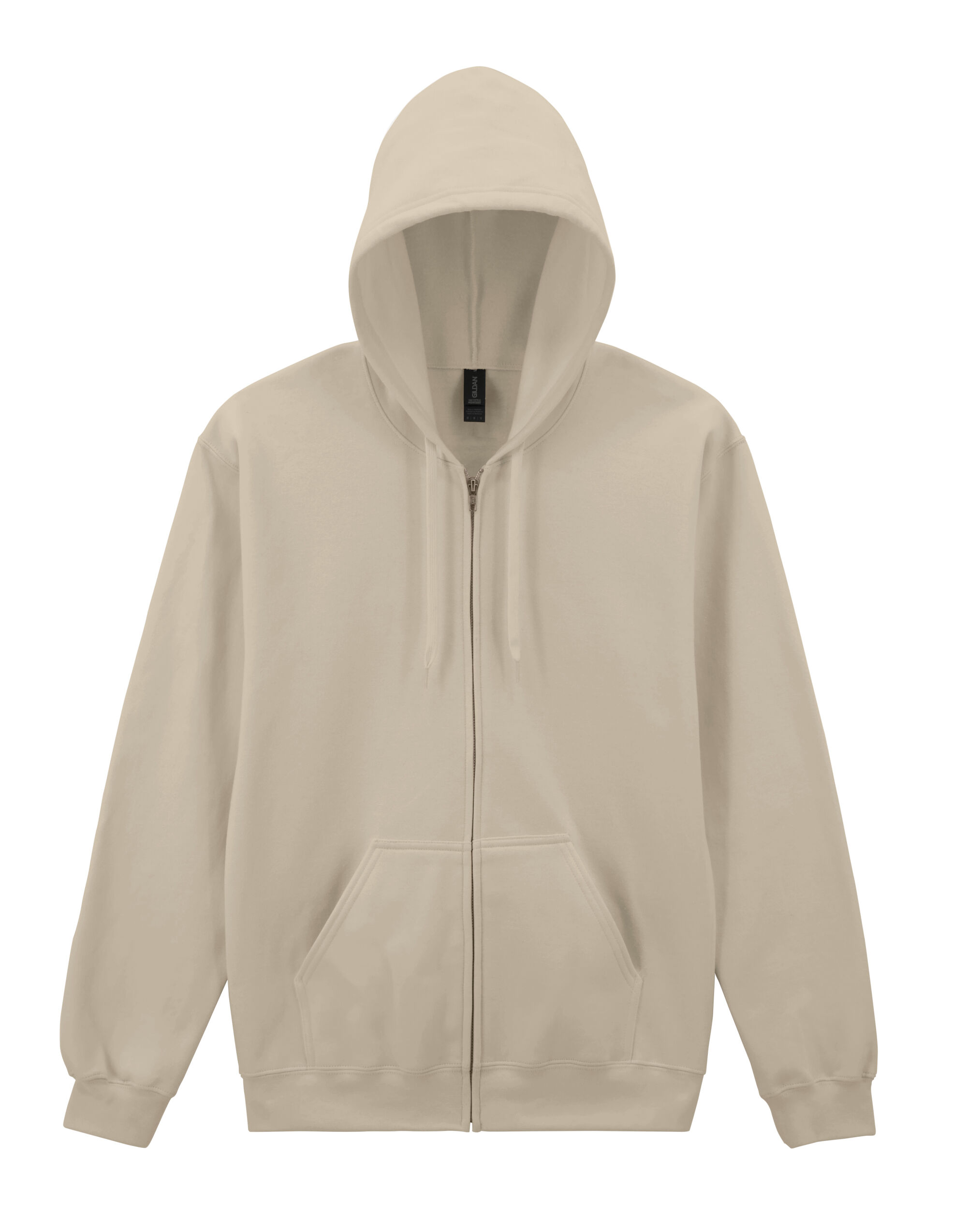 SF600 Softstyle Midweight Fleece Adult Full Zip Hooded Sweatshirt Sand