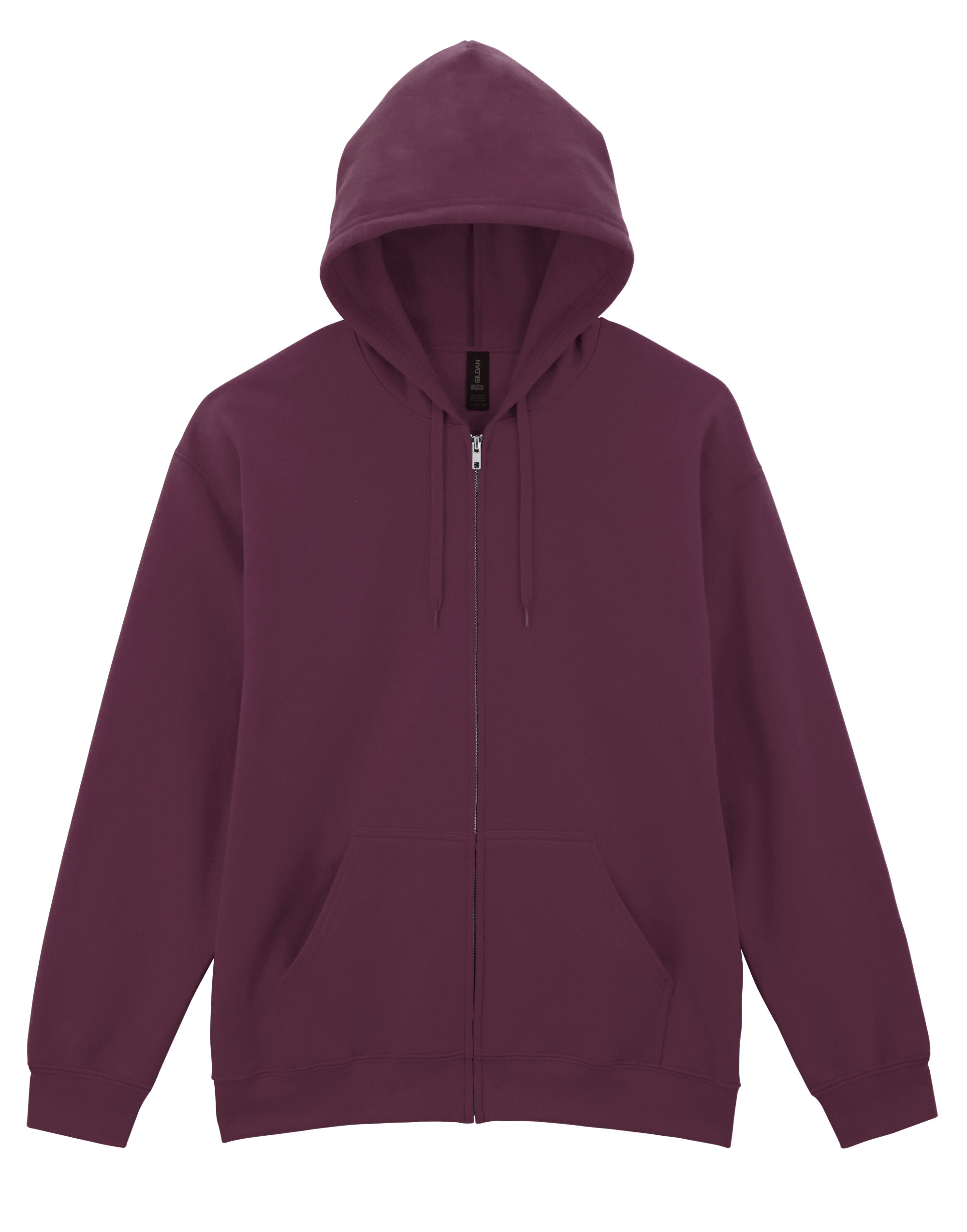 SF600 Softstyle Midweight Fleece Adult Full Zip Hooded Sweatshirt Maroon