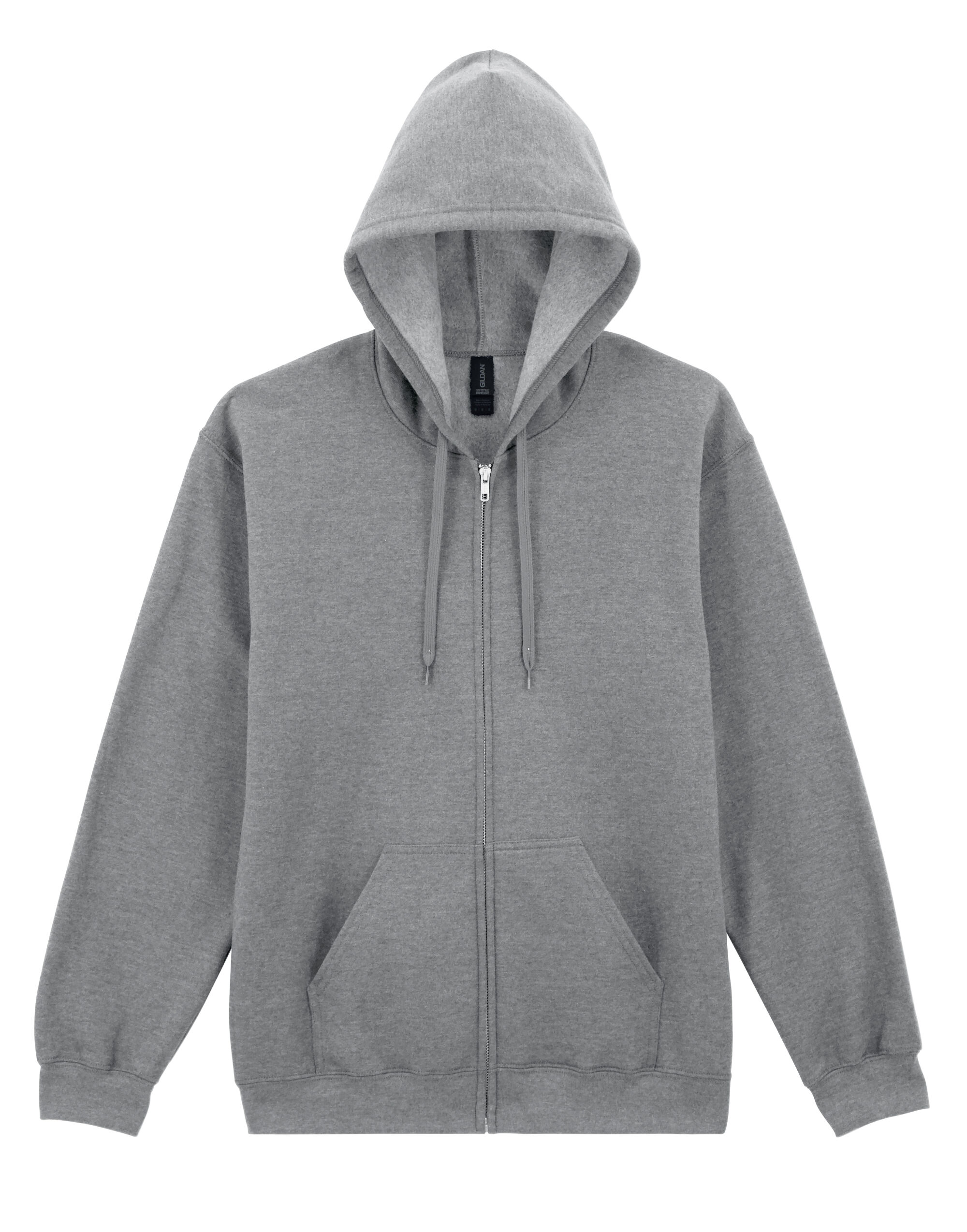 SF600 Softstyle Midweight Fleece Adult Full Zip Hooded Sweatshirt Sport Grey (RS) SF600 Softstyle Midweight Fleece Adult Full Zip Hooded Sweatshirt Sport Grey (RS)