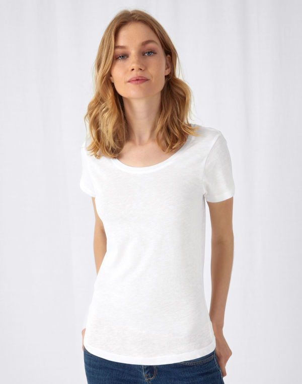Chic Pure White Inspire Slub T/ Women_°