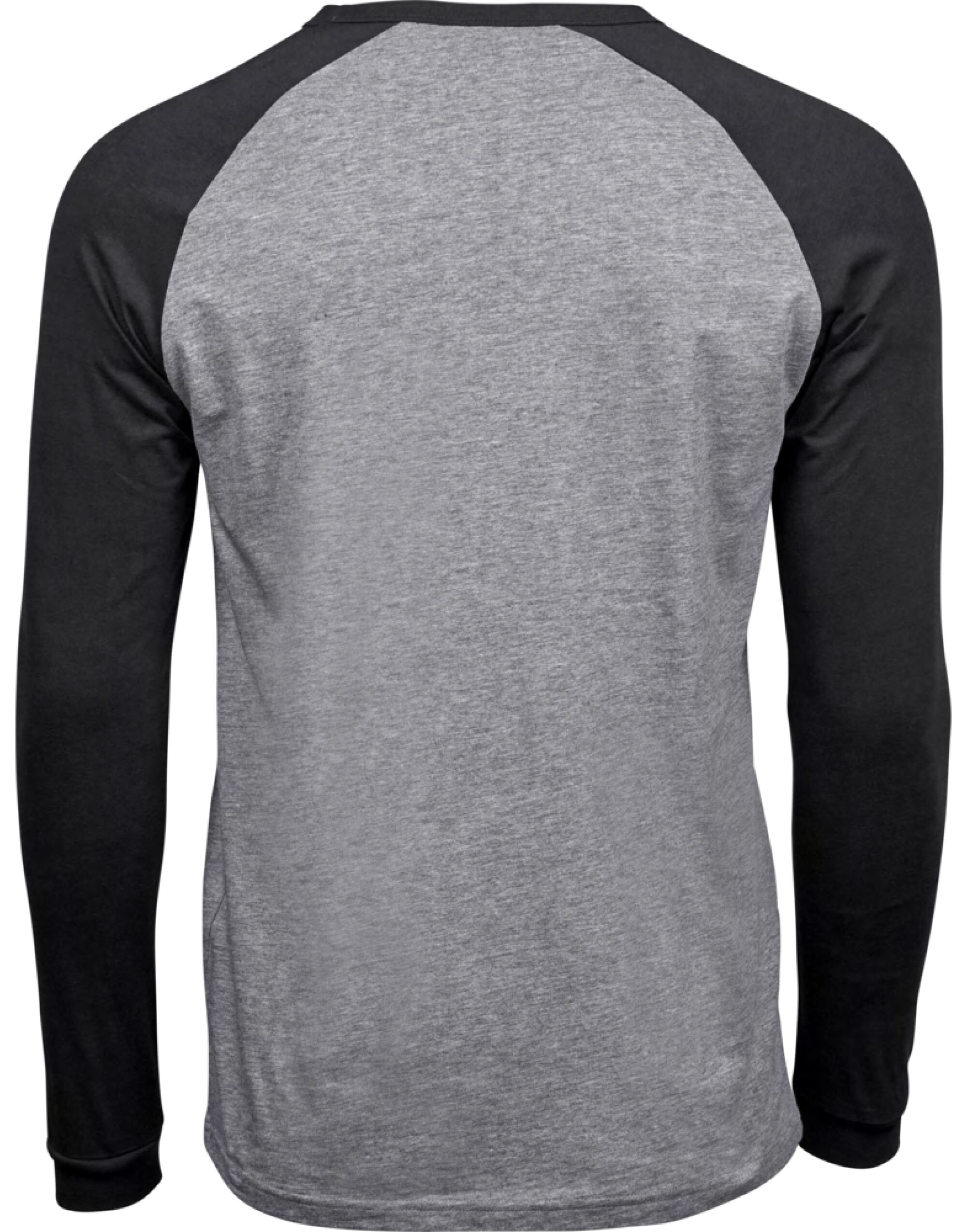 TJ5072 Men’s Baseball Tee Heather Grey/black