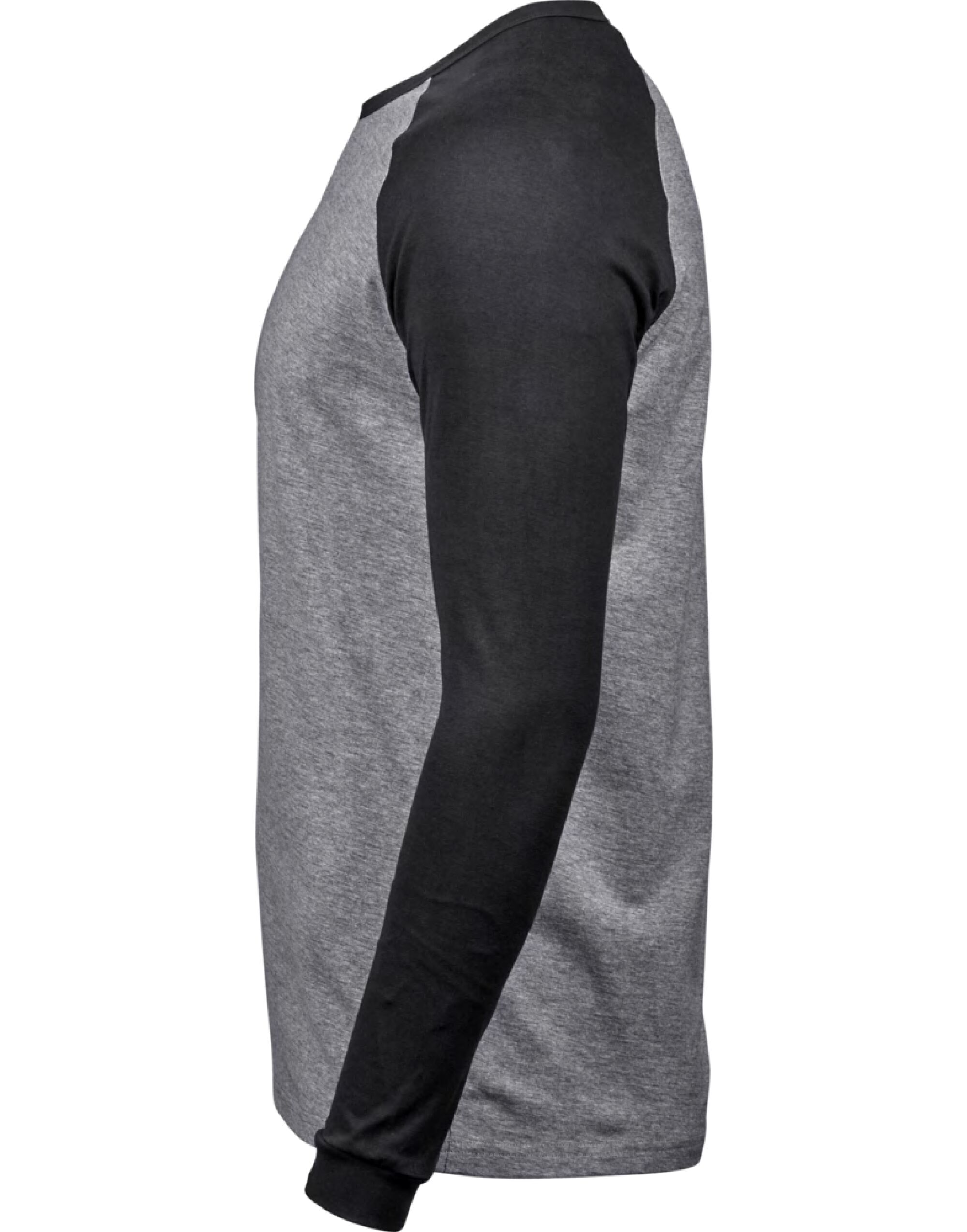 TJ5072 Men’s Baseball Tee Heather Grey/black
