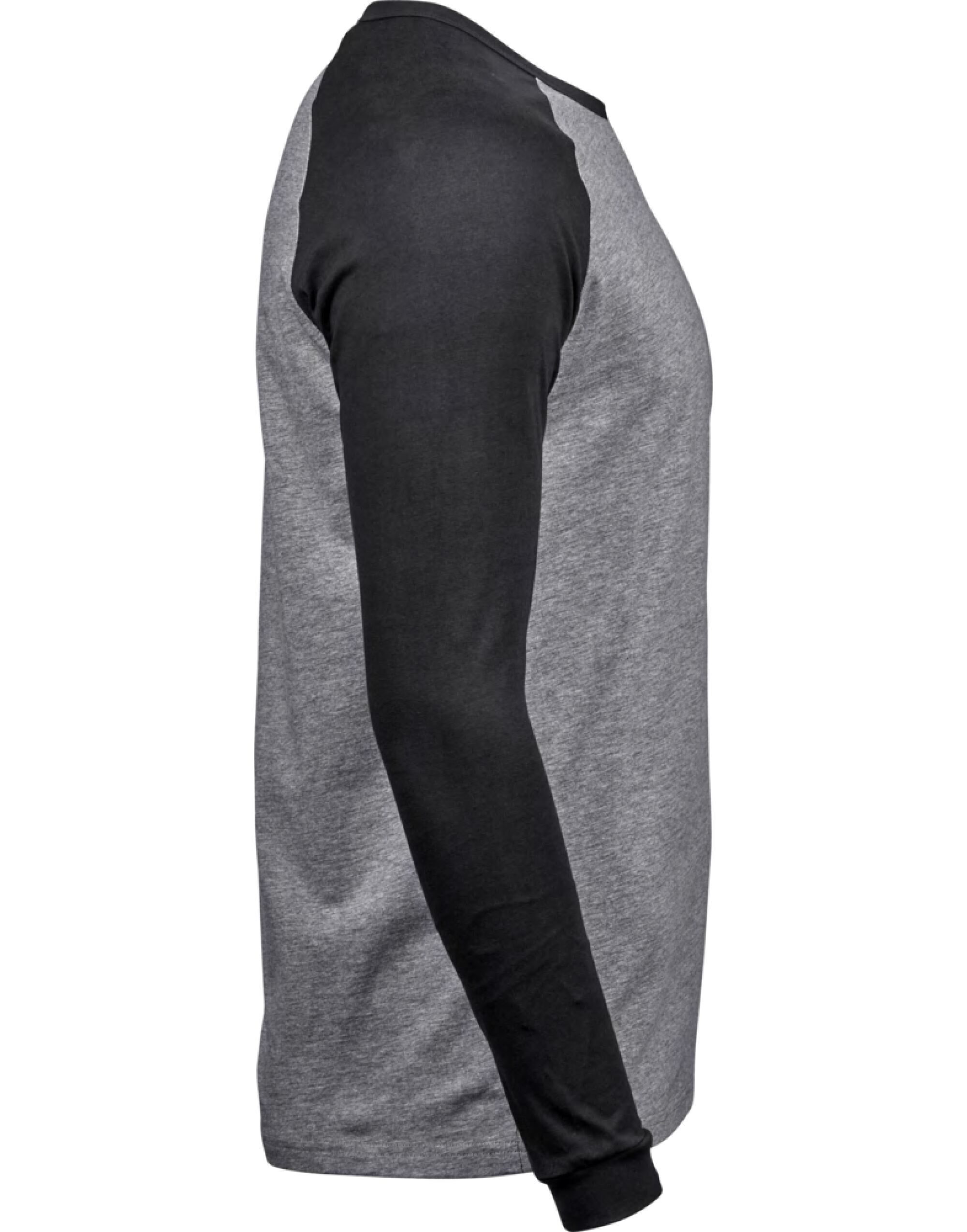 TJ5072 Men’s Baseball Tee Heather Grey/black