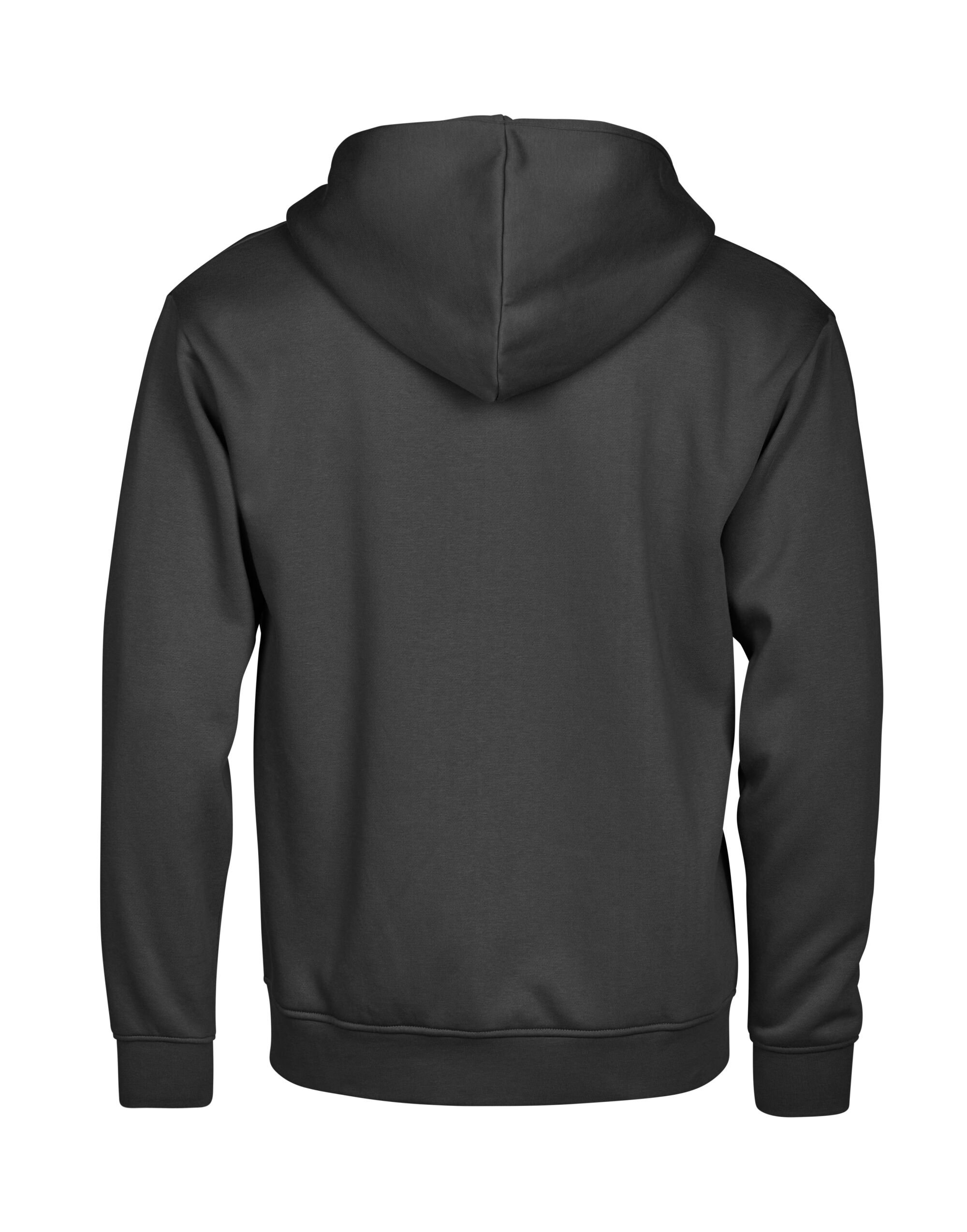 TJ5154 Black Unlabeled Hooded Full Zip Sweatshirt