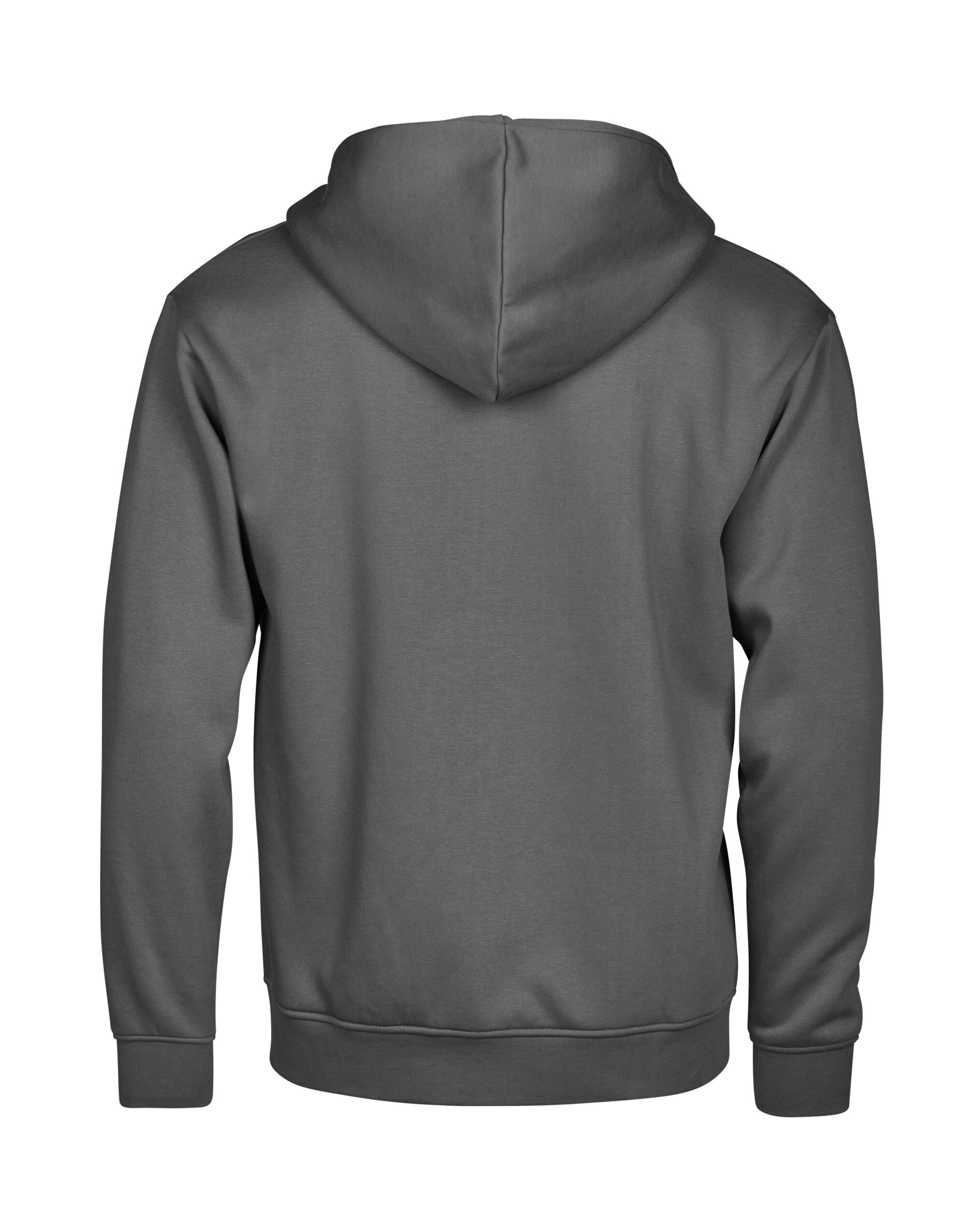 TJ5154 Powder Grey Unlabeled Hooded Full Zip Sweatshirt