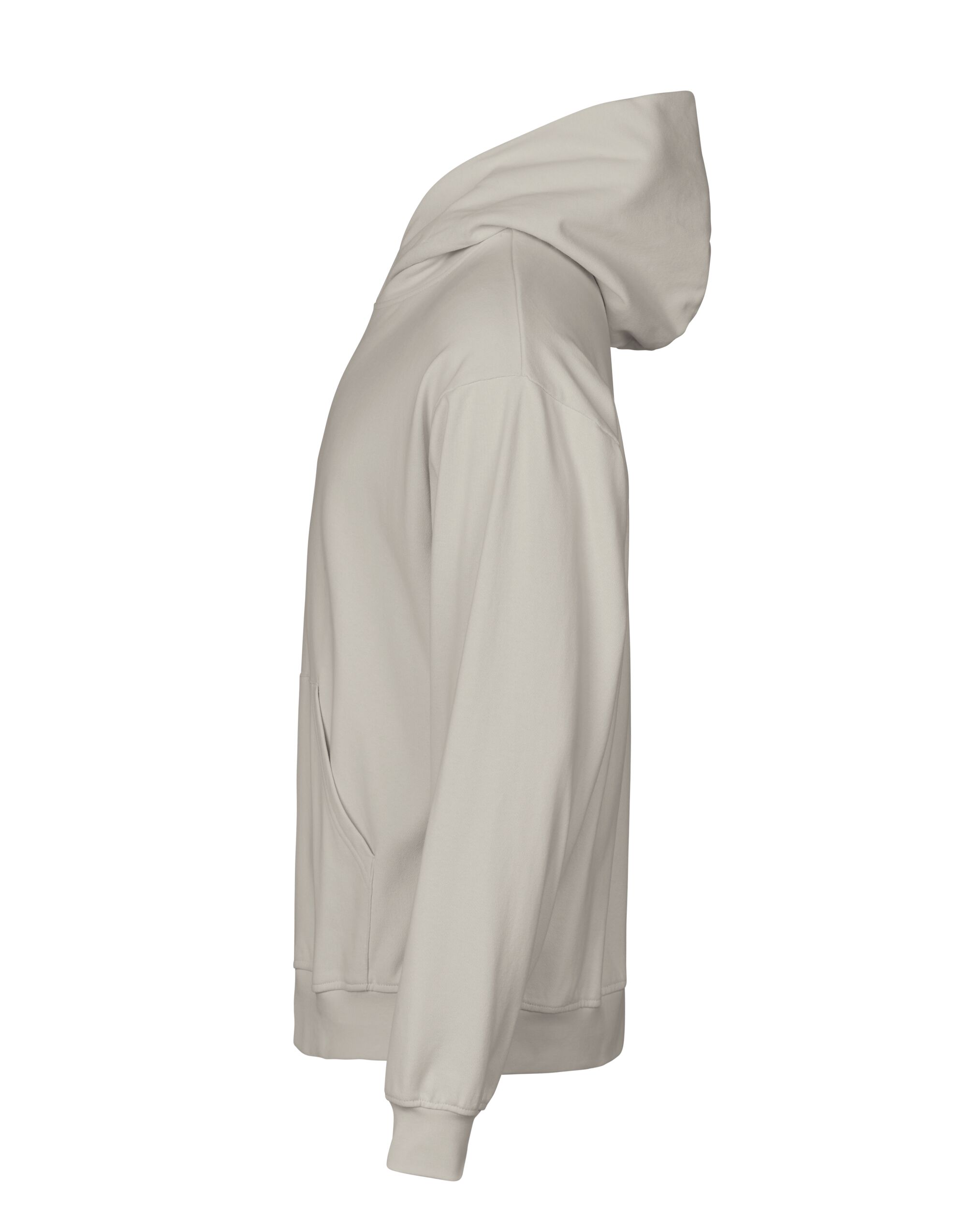 TJ5162 Cement Unlabeled Heavy Loose Fit Hooded Sweatshirt